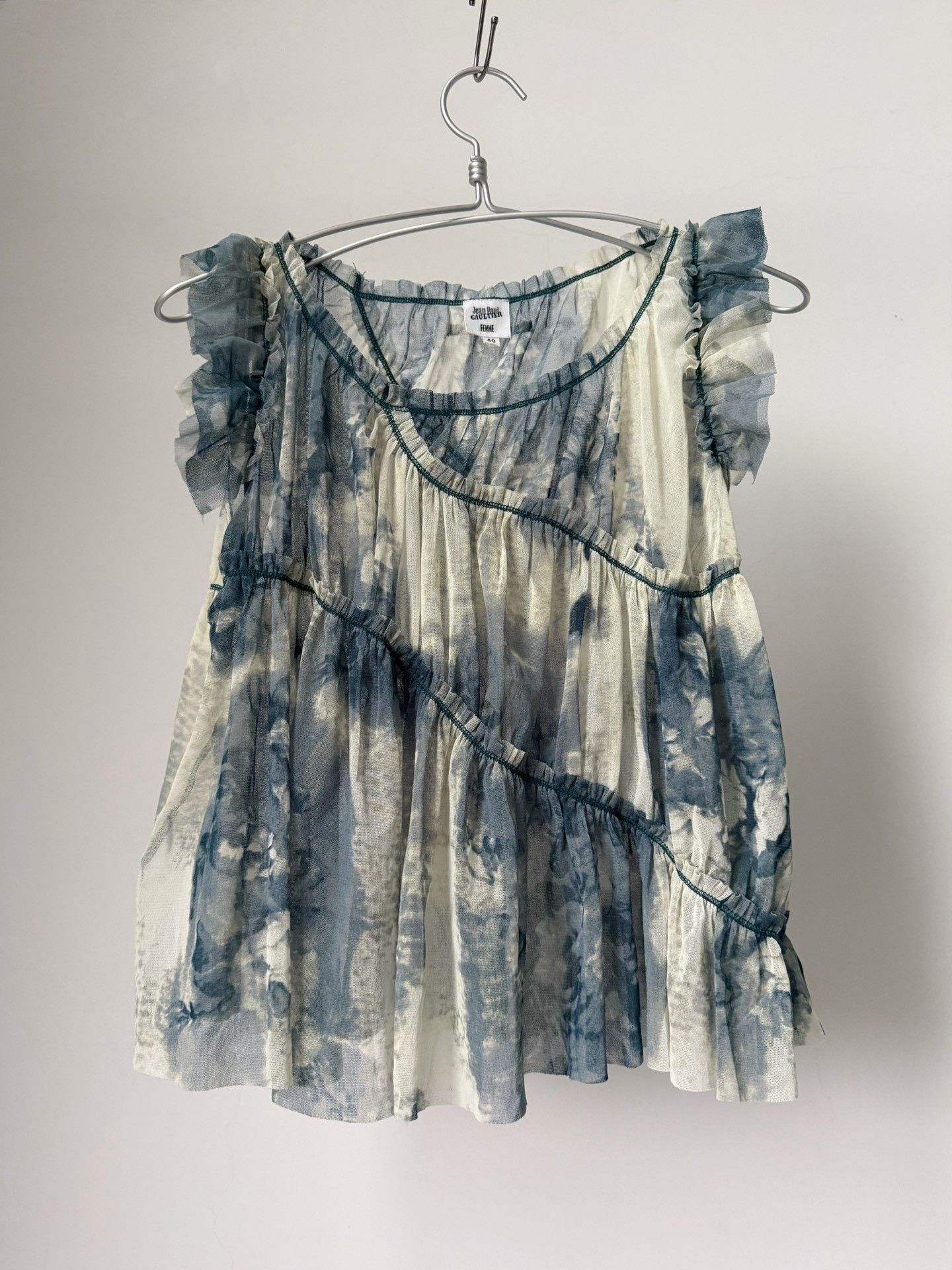Jean Paul Gaultier Jean Paul Gaultier Ink Wash Mesh Top Size S / US 4 / IT 40 - 5 Thumbnail