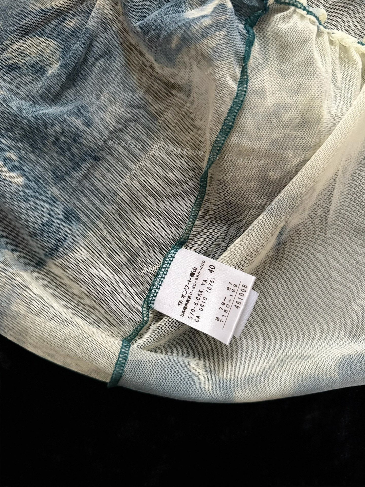 Jean Paul Gaultier Jean Paul Gaultier Ink Wash Mesh Top Size S / US 4 / IT 40 - 7 Thumbnail