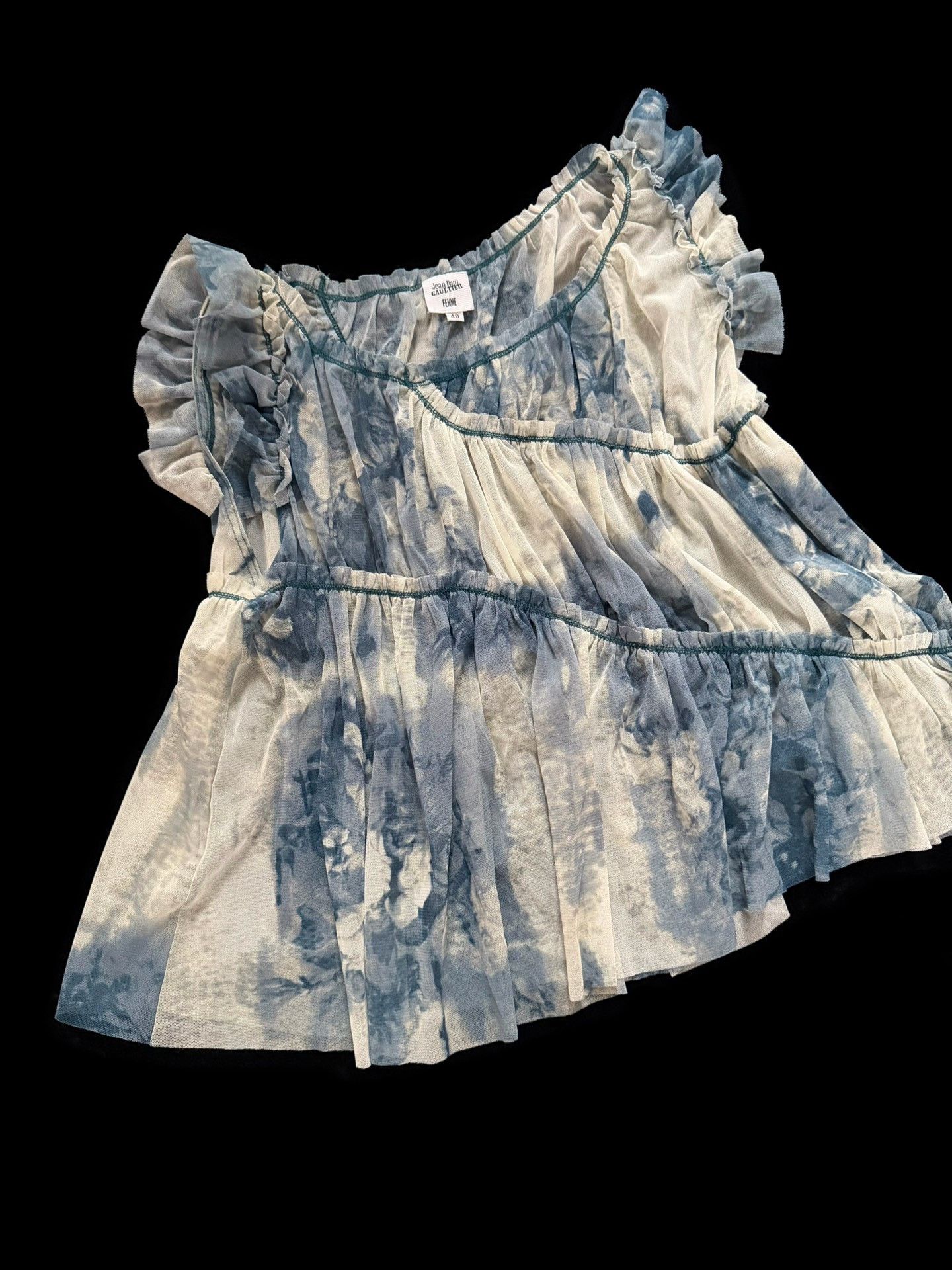 Jean Paul Gaultier Jean Paul Gaultier Ink Wash Mesh Top Size S / US 4 / IT 40 - 4 Thumbnail