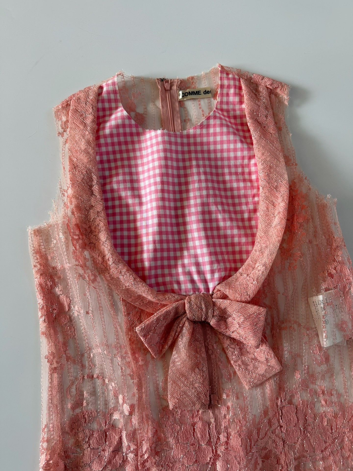 Comme des Garcons Comme des Garçons 2004 Checkered Lace Vest Size M / US 6-8 / IT 42-44 - 4 Thumbnail
