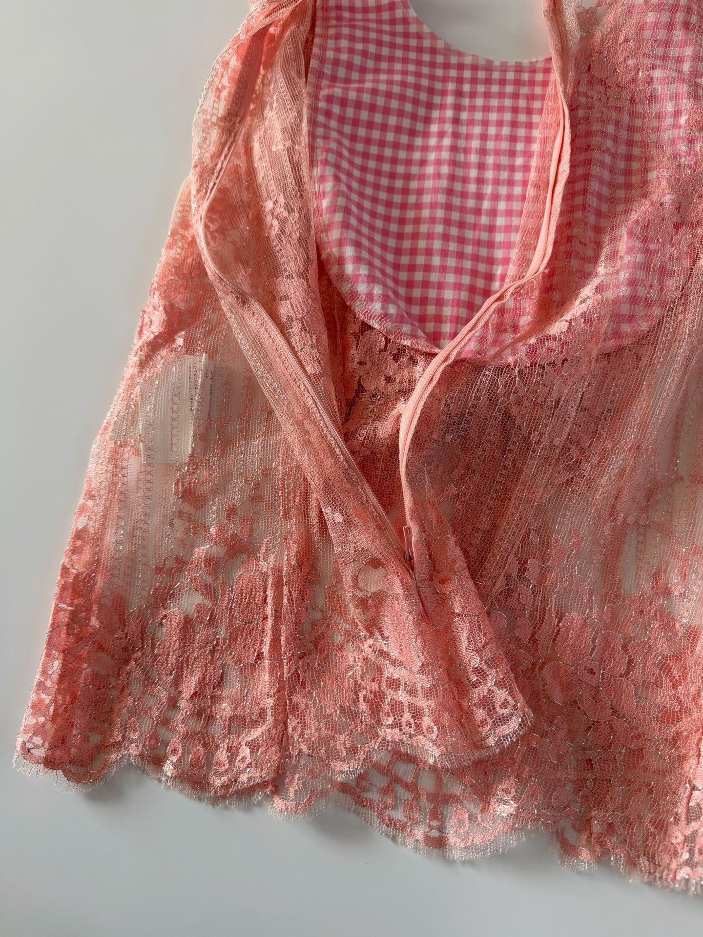 Comme des Garcons Comme des Garçons 2004 Checkered Lace Vest Size M / US 6-8 / IT 42-44 - 3 Thumbnail