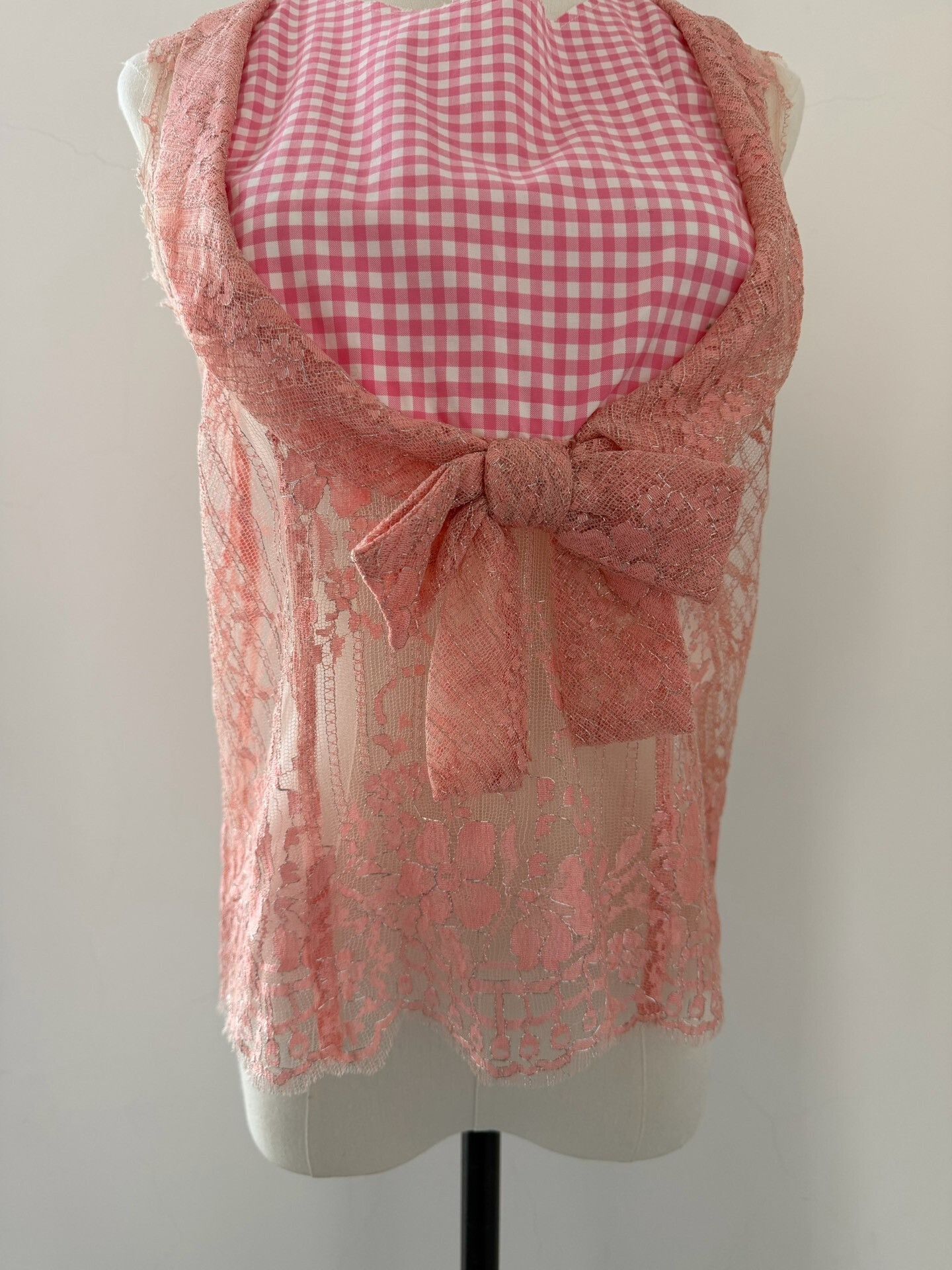 Comme des Garcons Comme des Garçons 2004 Checkered Lace Vest Size M / US 6-8 / IT 42-44 - 8 Thumbnail