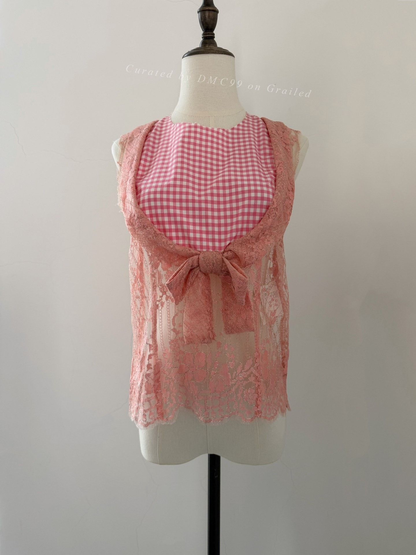 Comme des Garcons Comme des Garçons 2004 Checkered Lace Vest Size M / US 6-8 / IT 42-44 - 5 Thumbnail