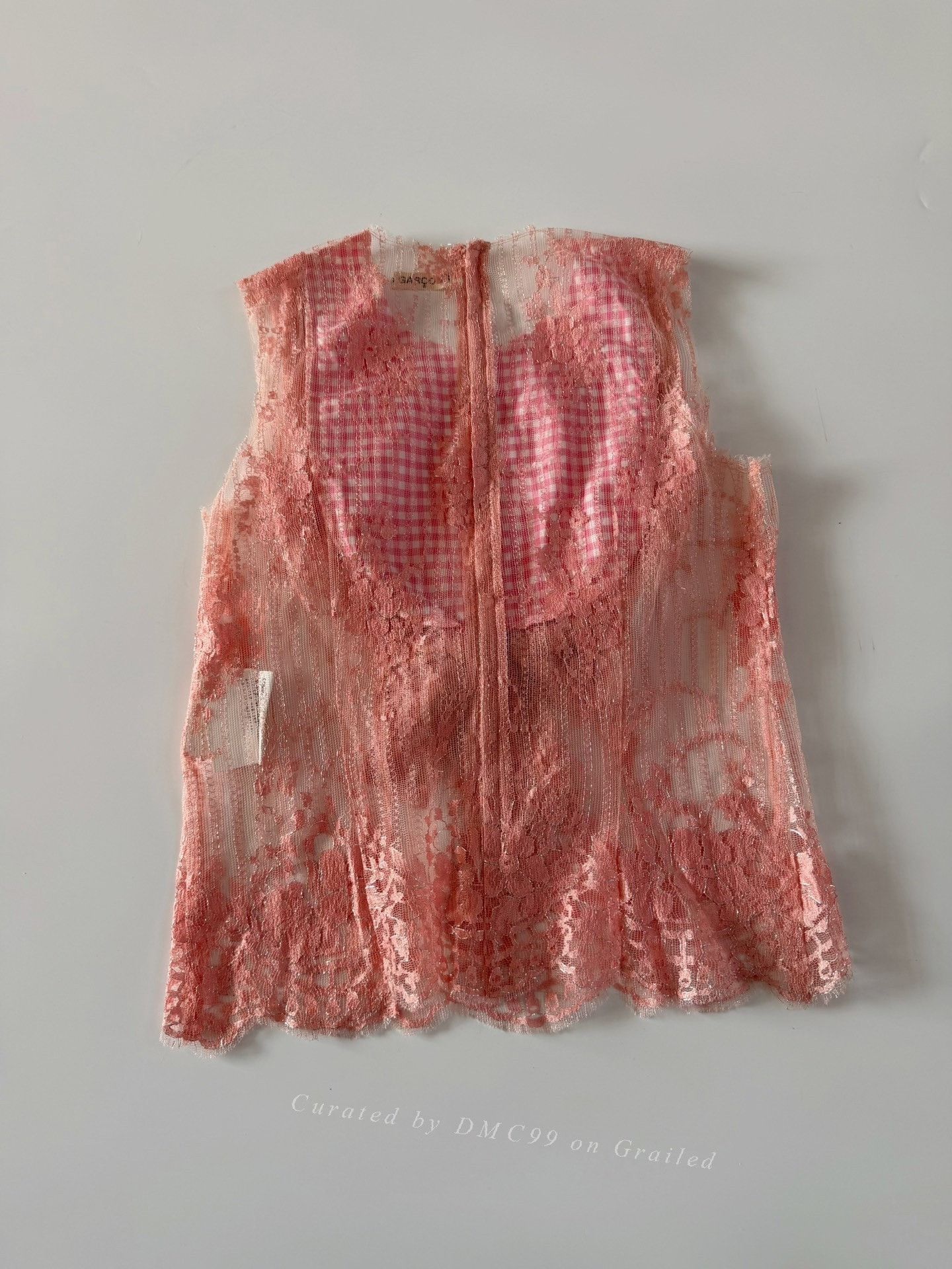 Comme des Garcons Comme des Garçons 2004 Checkered Lace Vest Size M / US 6-8 / IT 42-44 - 2 Thumbnail