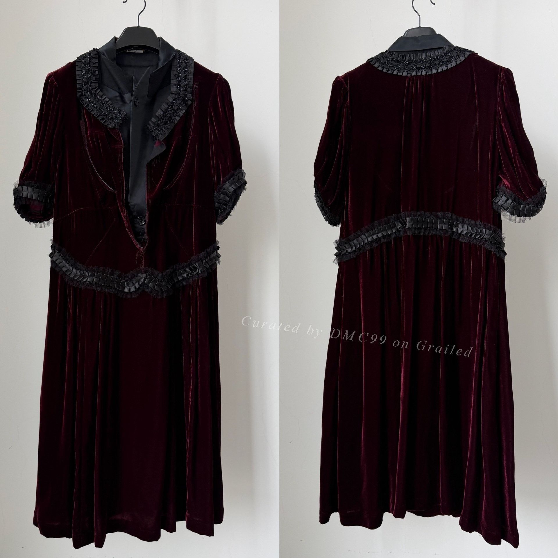 Rei Kawakubo Comme des Garçons 2006 Velvet Dress Size S / US 4 / IT 40 - 8 Thumbnail