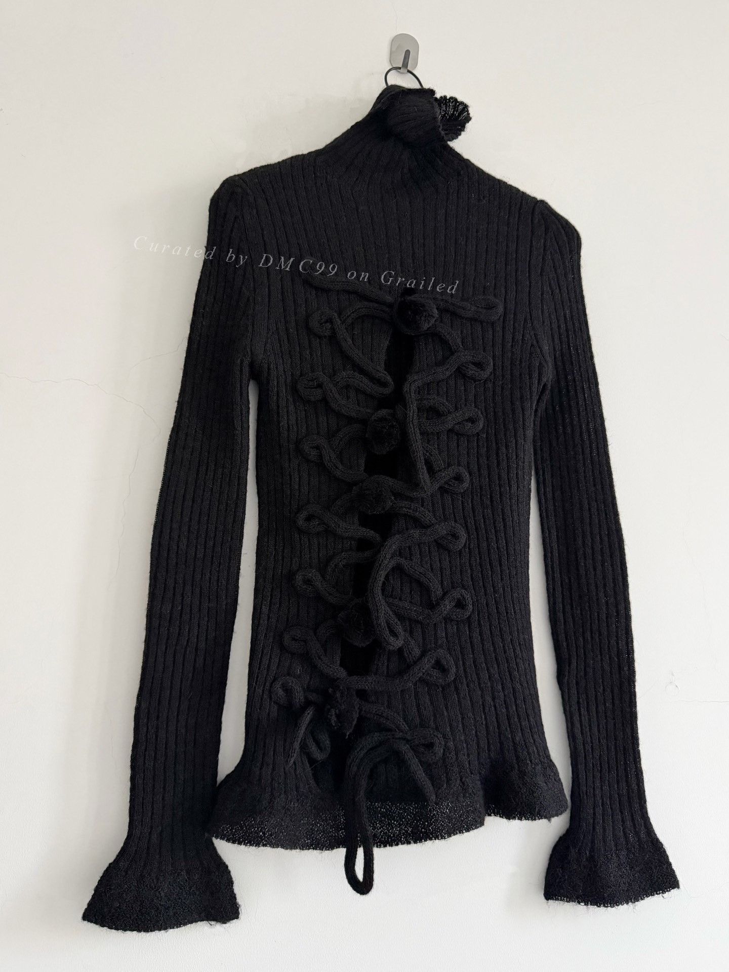 Jean Paul Gaultier Jean Paul Gaultier 90s Vintage Chinese Knot High Neck Sweater Size S / US 4 / IT 40 - 6 Thumbnail