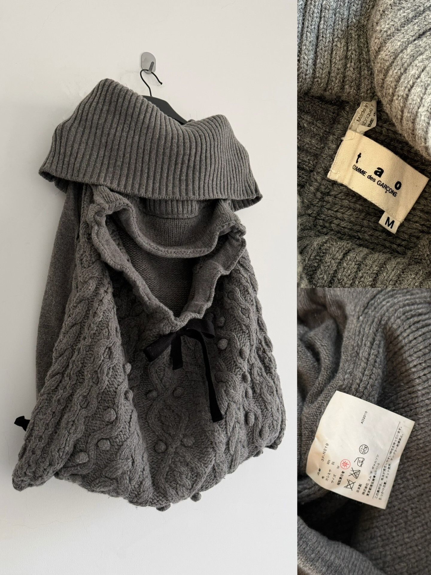 Rei Kawakubo Comme des Garçons 2010 Tao Sleeveless Knit Top Size M / US 6-8 / IT 42-44 - 8 Thumbnail