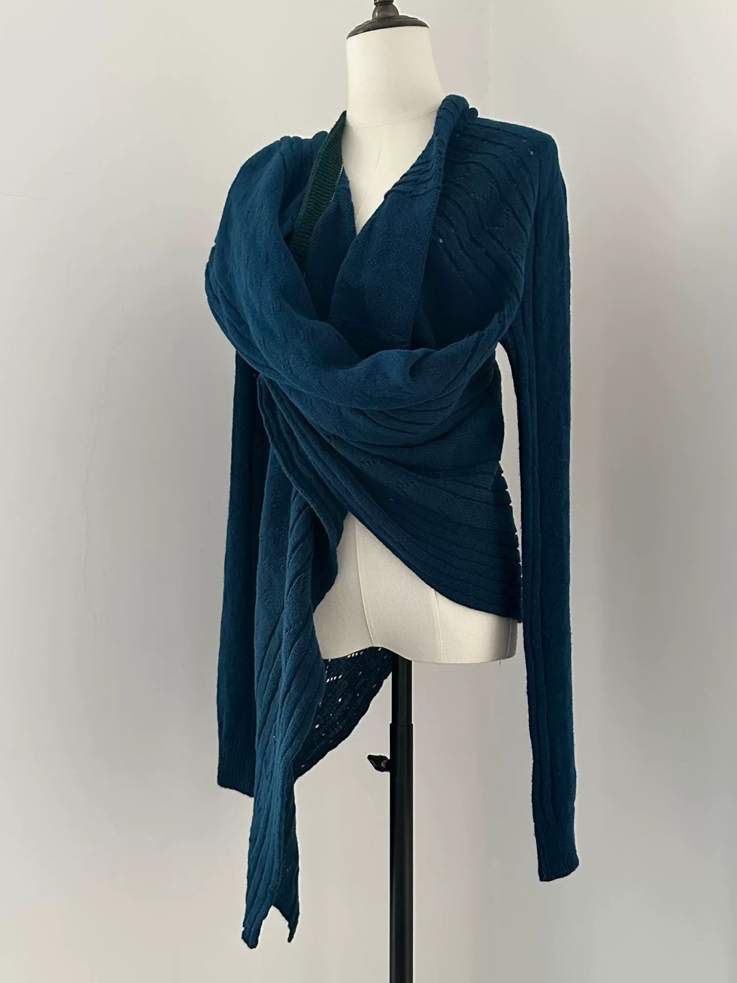 Yohji Yamamoto Yohji Yamamoto Y's 2003 Runway Knit Cardigan Size L / US 10 / IT 46 - 6 Thumbnail