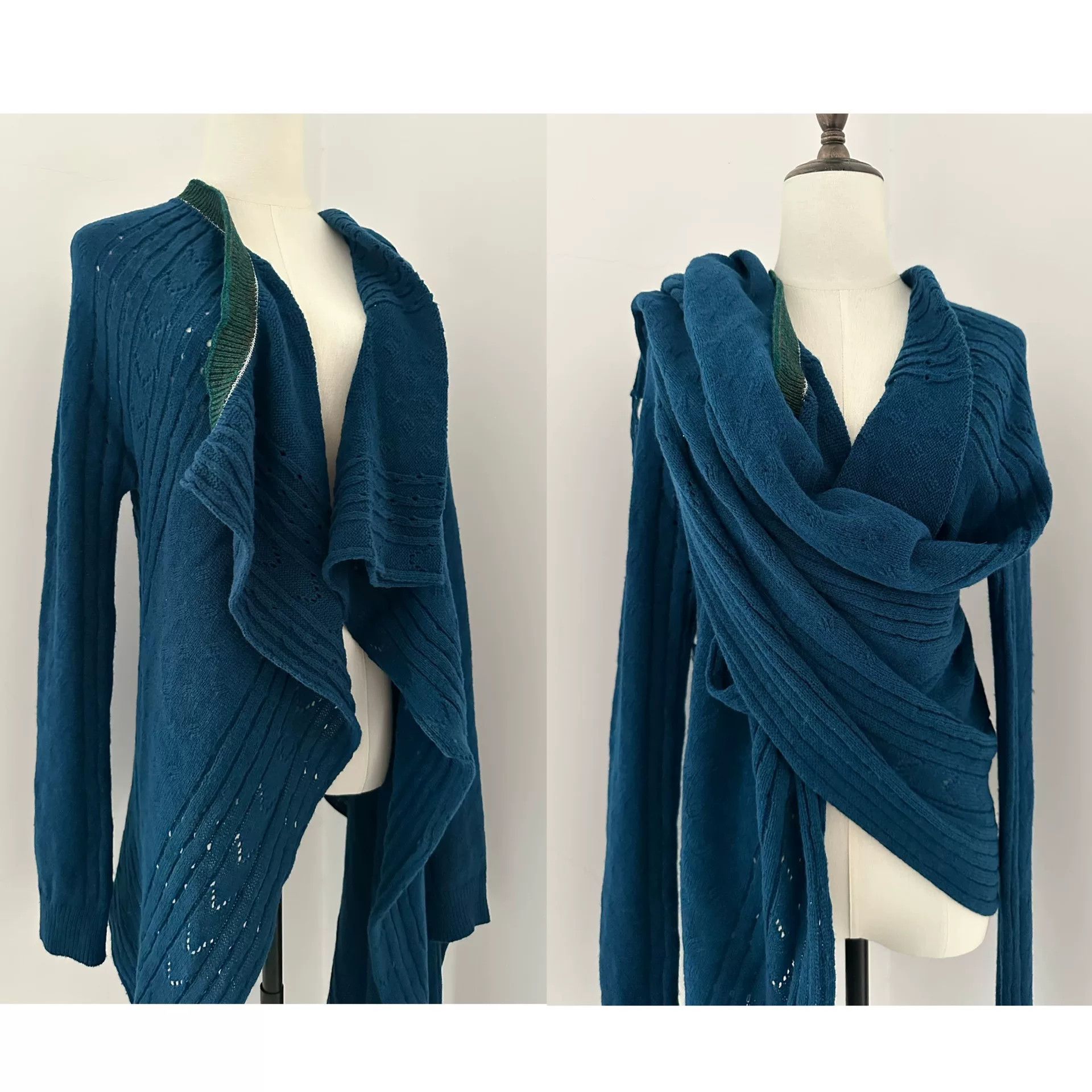 Yohji Yamamoto Yohji Yamamoto Y's 2003 Runway Knit Cardigan Size L / US 10 / IT 46 - 8 Thumbnail