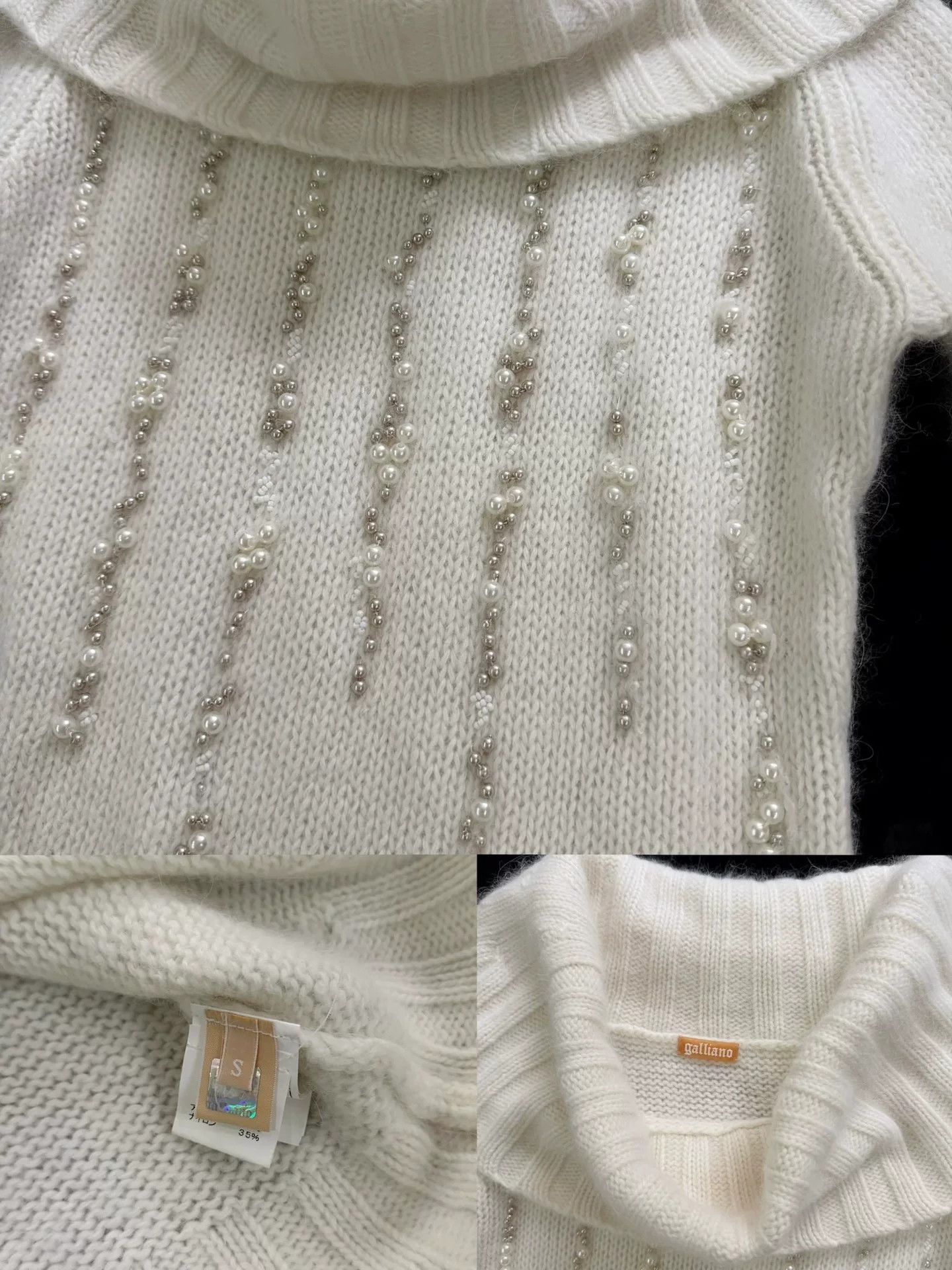 John Galliano John Galliano Vintage Beaded Pullover Sweater Size S / US 4 / IT 40 - 7 Thumbnail