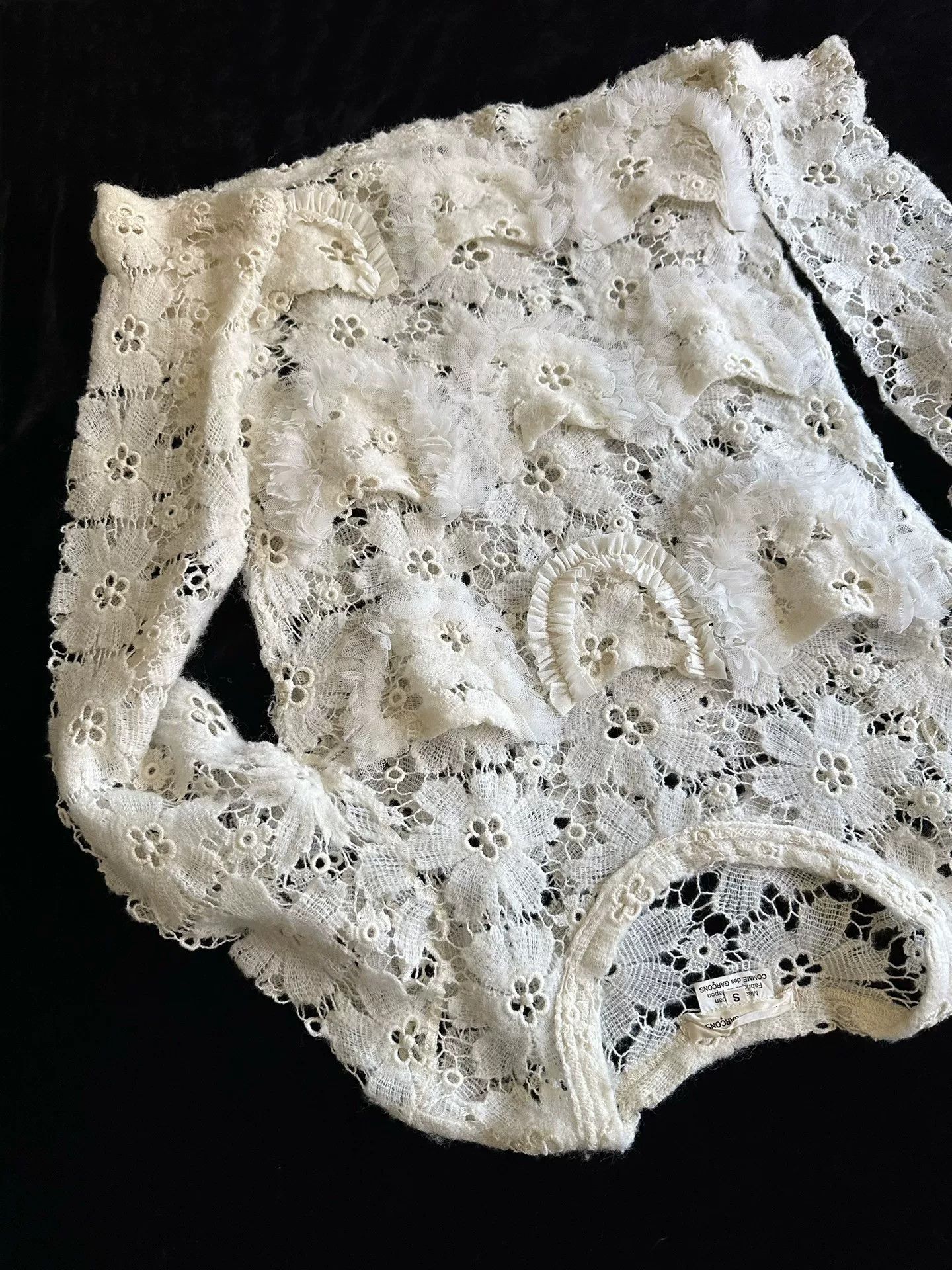 Rei Kawakubo Comme des Garçons 2015 Wool Lace Pocket Top Size S / US 4 / IT 40 - 6 Thumbnail