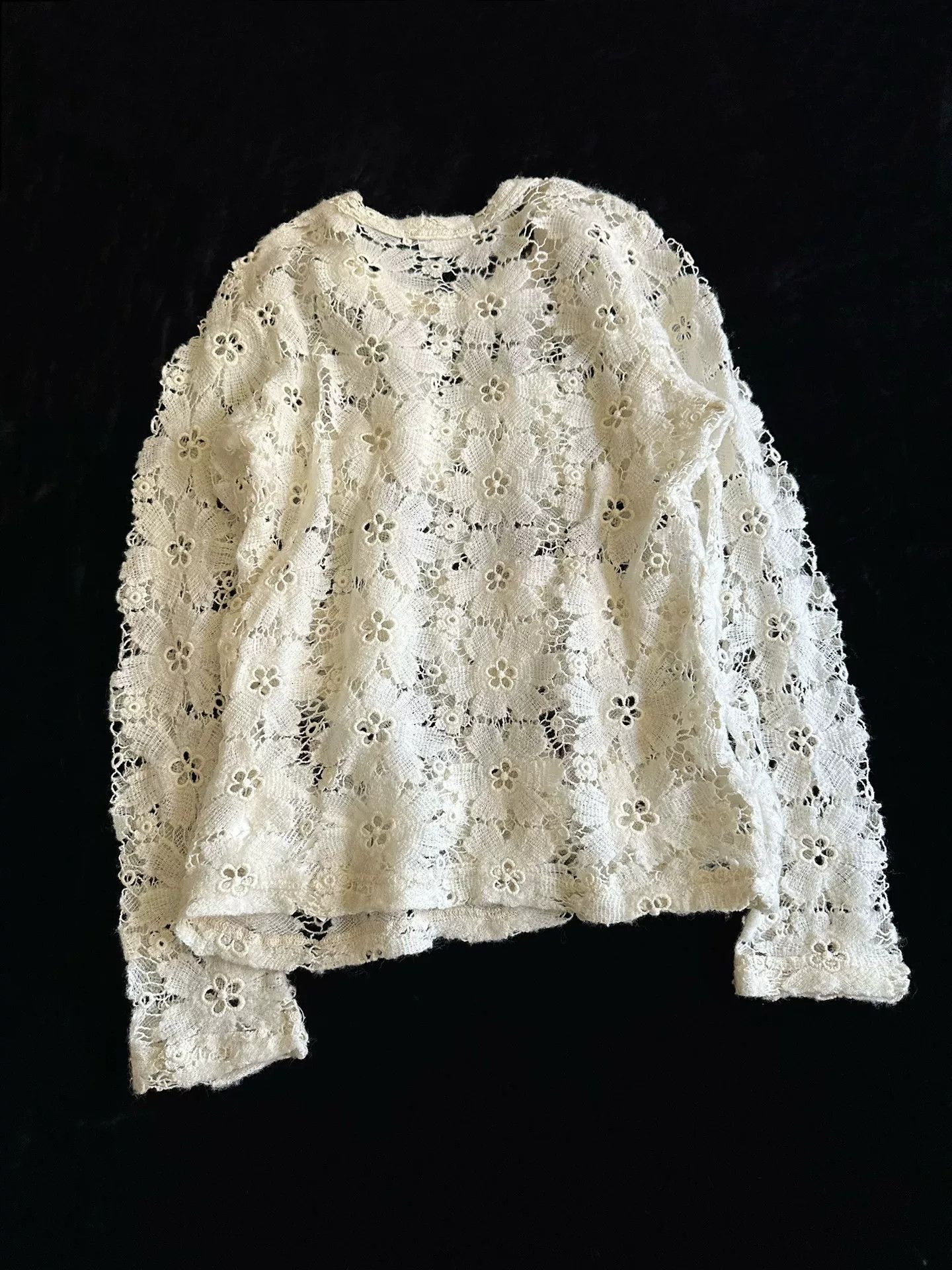 Rei Kawakubo Comme des Garçons 2015 Wool Lace Pocket Top Size S / US 4 / IT 40 - 2 Thumbnail