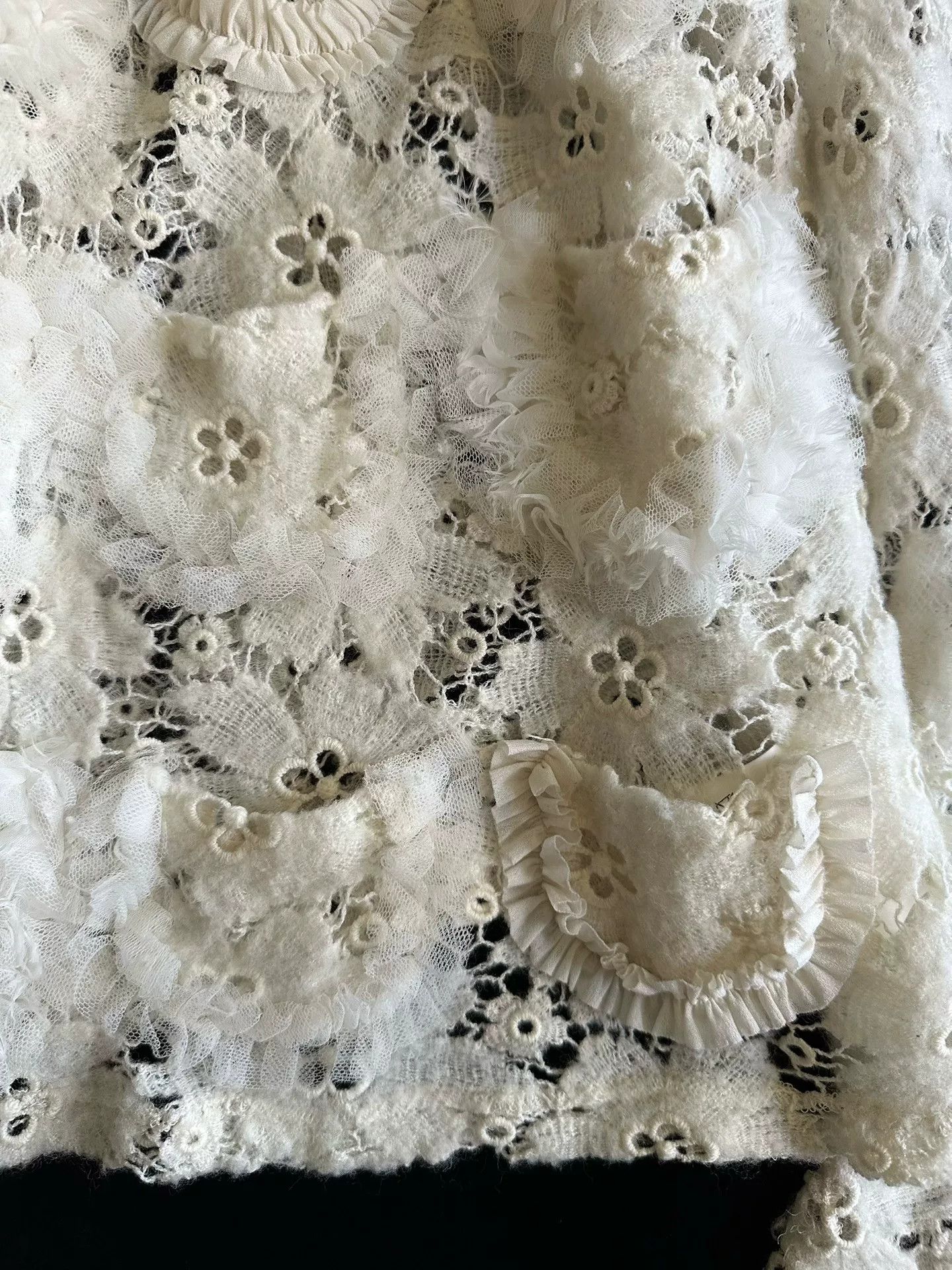 Rei Kawakubo Comme des Garçons 2015 Wool Lace Pocket Top Size S / US 4 / IT 40 - 5 Thumbnail