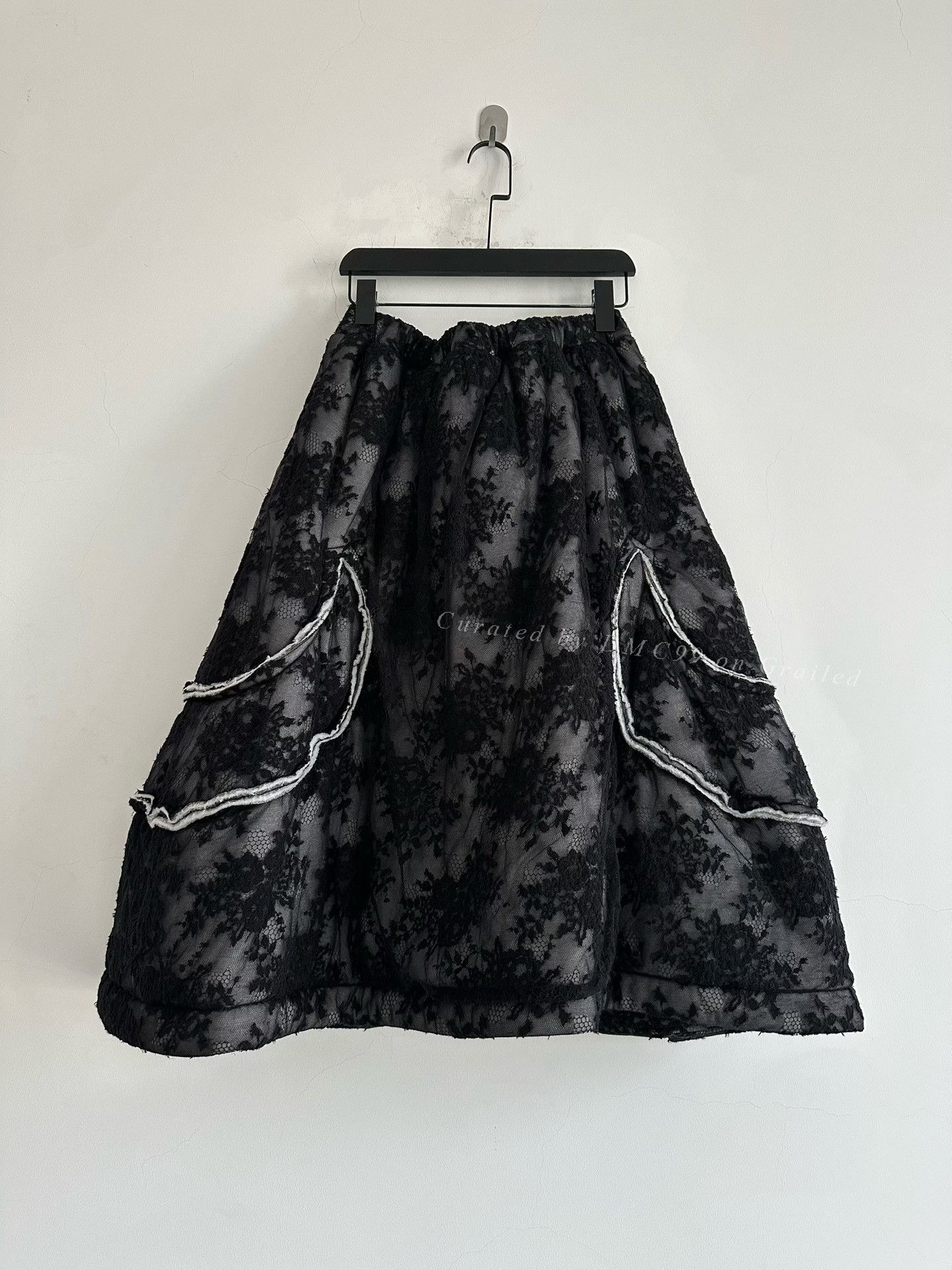 Rei Kawakubo Comme des Garçons 2017 Wool Lace Skirt Size 32" / US 10 / IT 46 - 6 Thumbnail