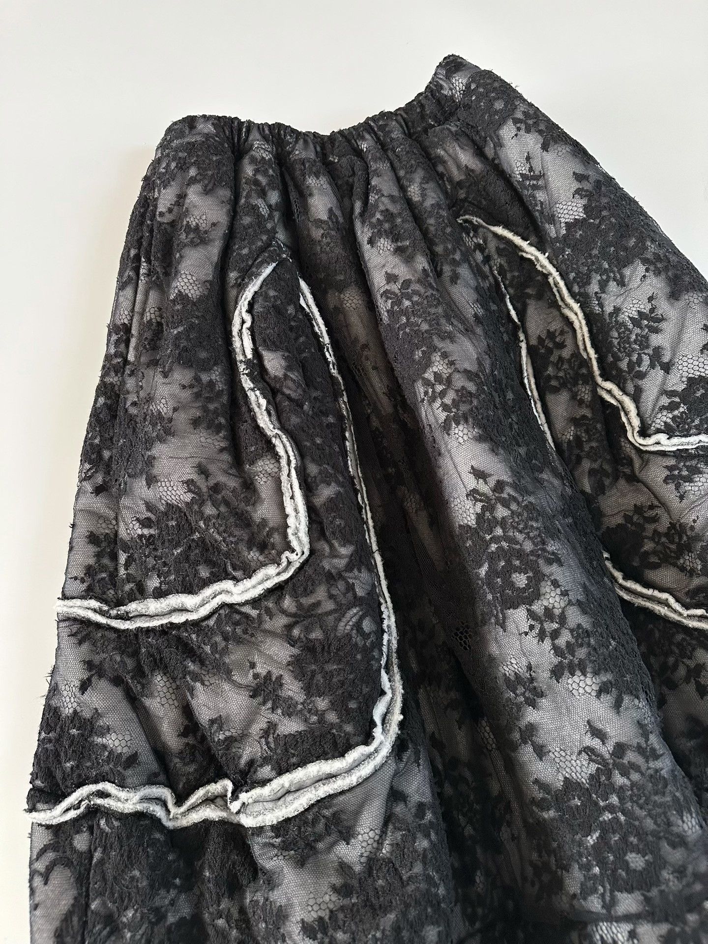 Rei Kawakubo Comme des Garçons 2017 Wool Lace Skirt Size 32" / US 10 / IT 46 - 9 Thumbnail