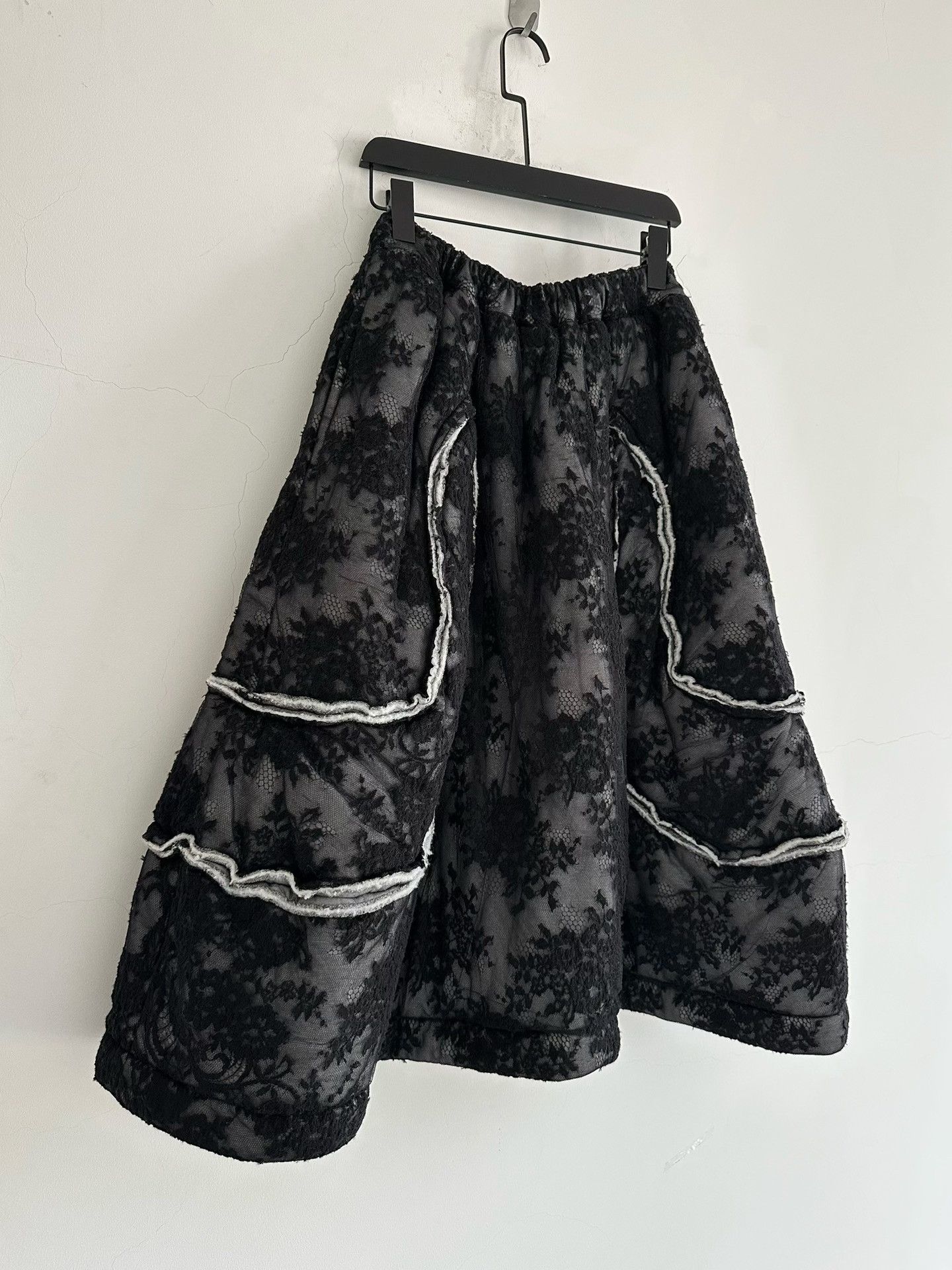 Rei Kawakubo Comme des Garçons 2017 Wool Lace Skirt Size 32" / US 10 / IT 46 - 4 Thumbnail