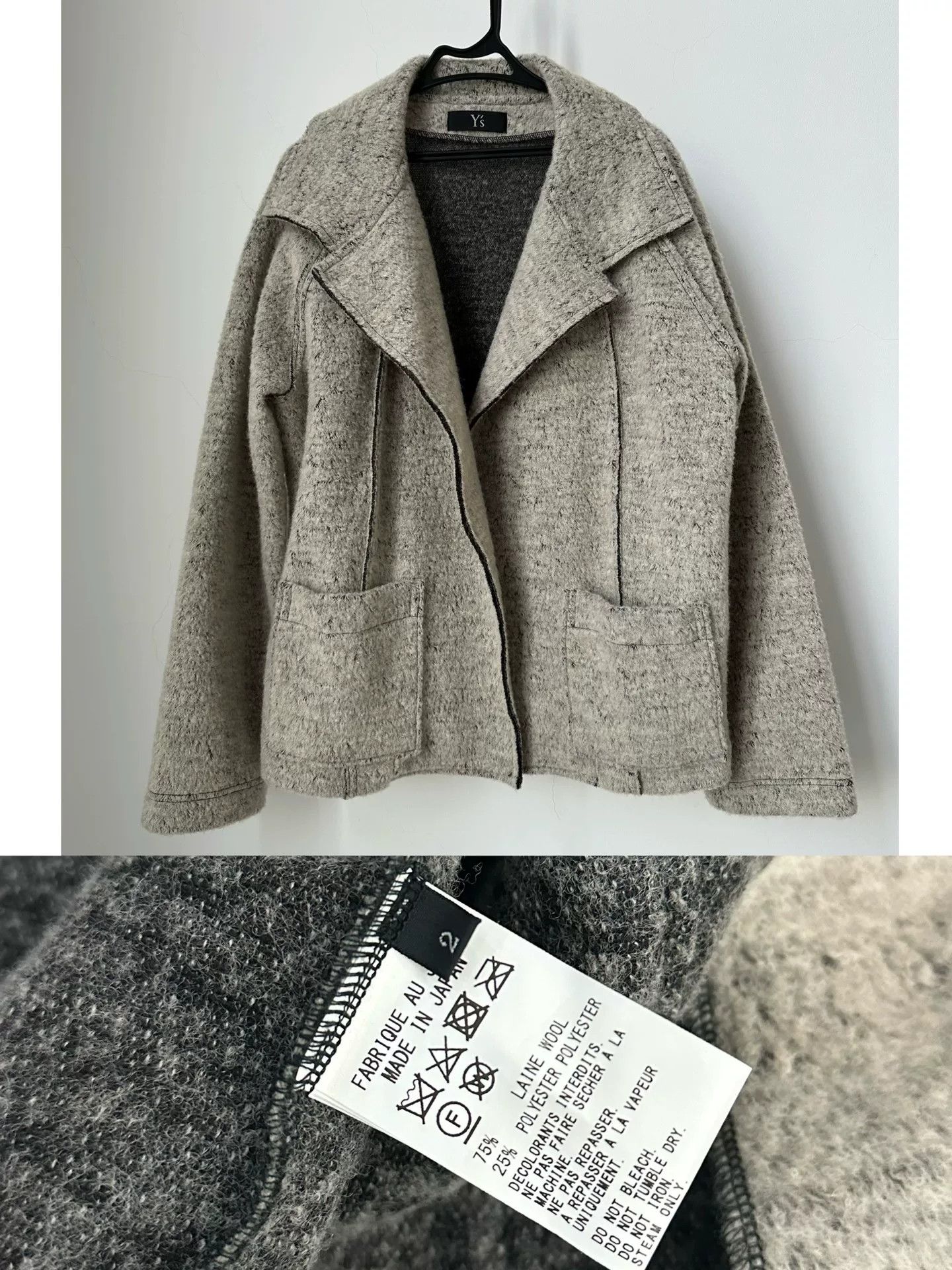 Yohji Yamamoto Yohji Yamamoto Y's Wool Cardigan Coat Size M / US 6-8 / IT 42-44 - 9 Thumbnail