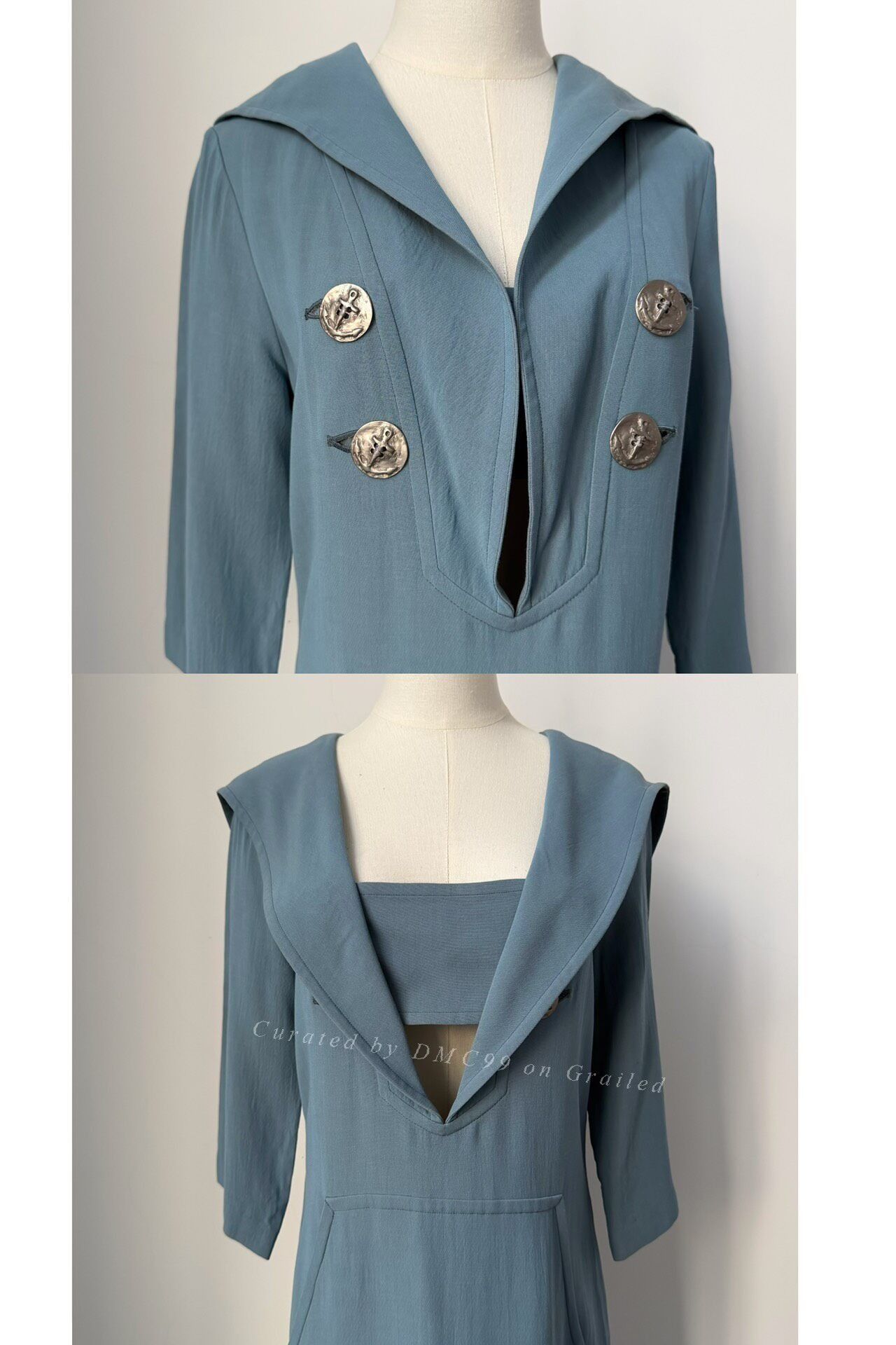 Jean Paul Gaultier Jean Paul Gaultier 90s Vintage Sailor Dress Size S / US 4 / IT 40 - 4 Thumbnail