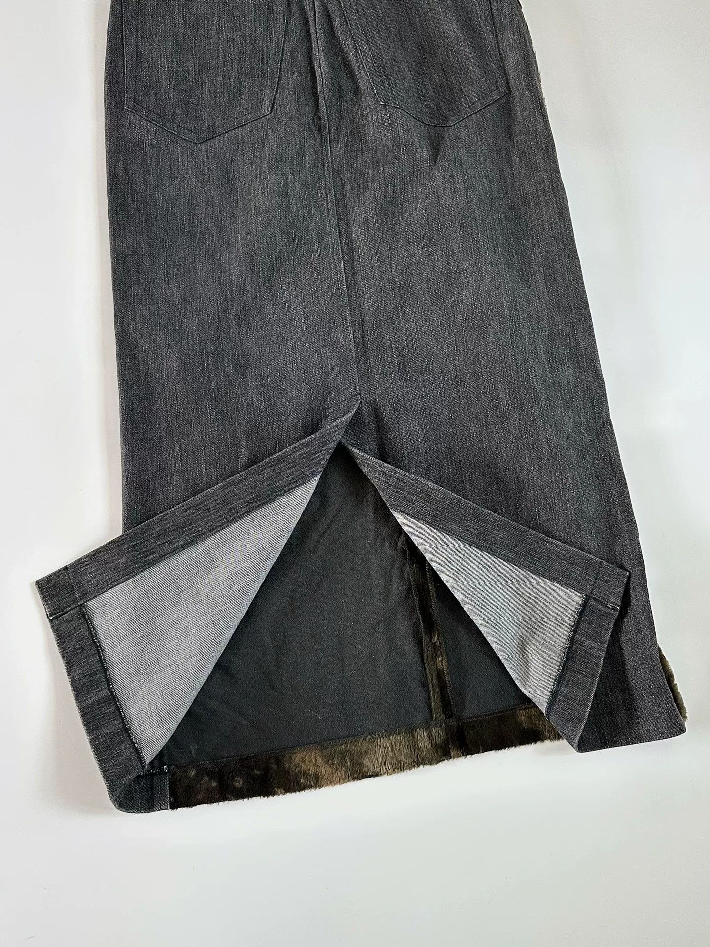 Rei Kawakubo Comme des Garçons 2000 Tricot Fur Skirt Size 39" - 5 Thumbnail