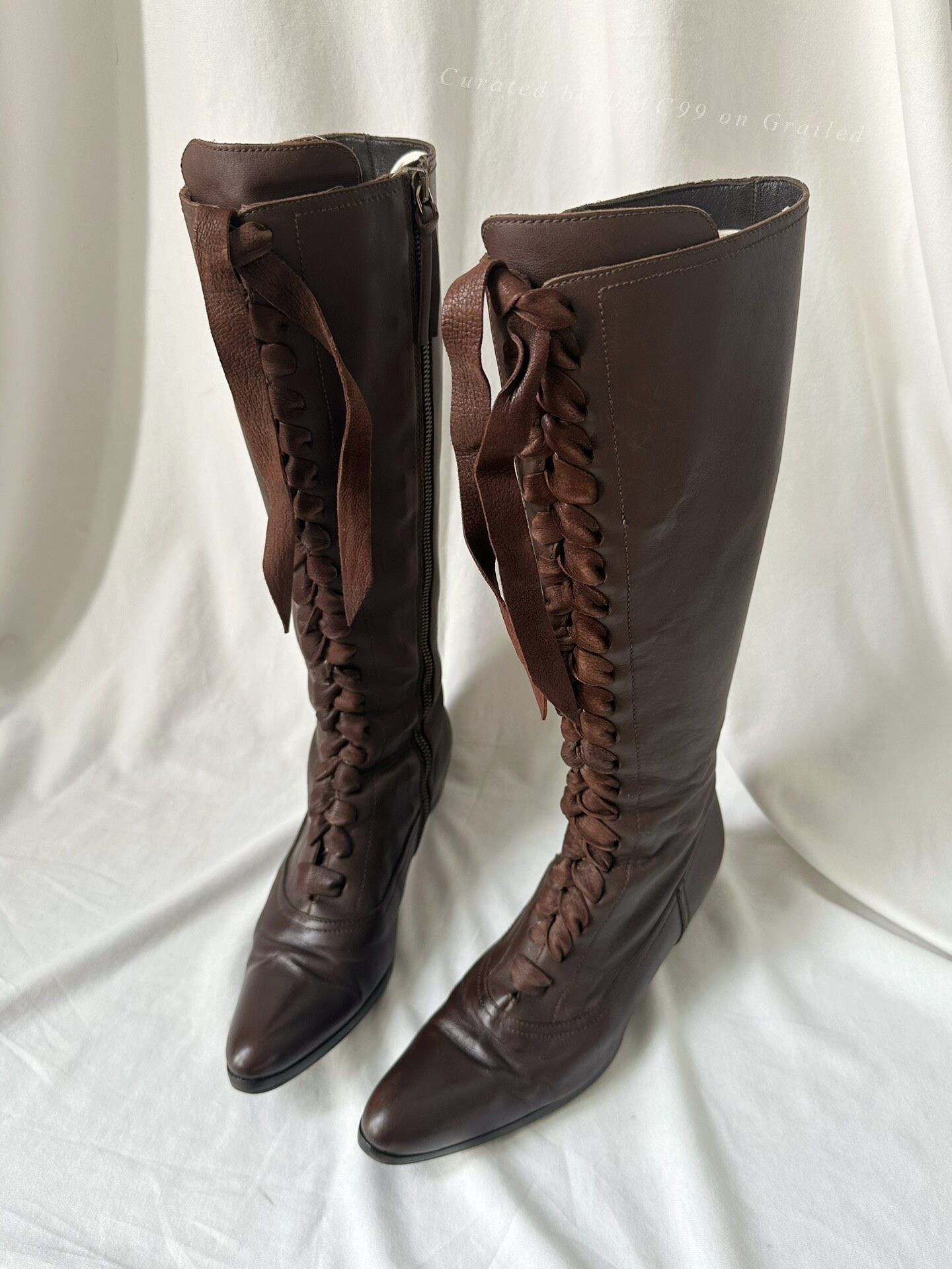 Miu Miu Miu Miu Vintage Lace-Up Boots Size US 4 / IT 34 - 3 Thumbnail