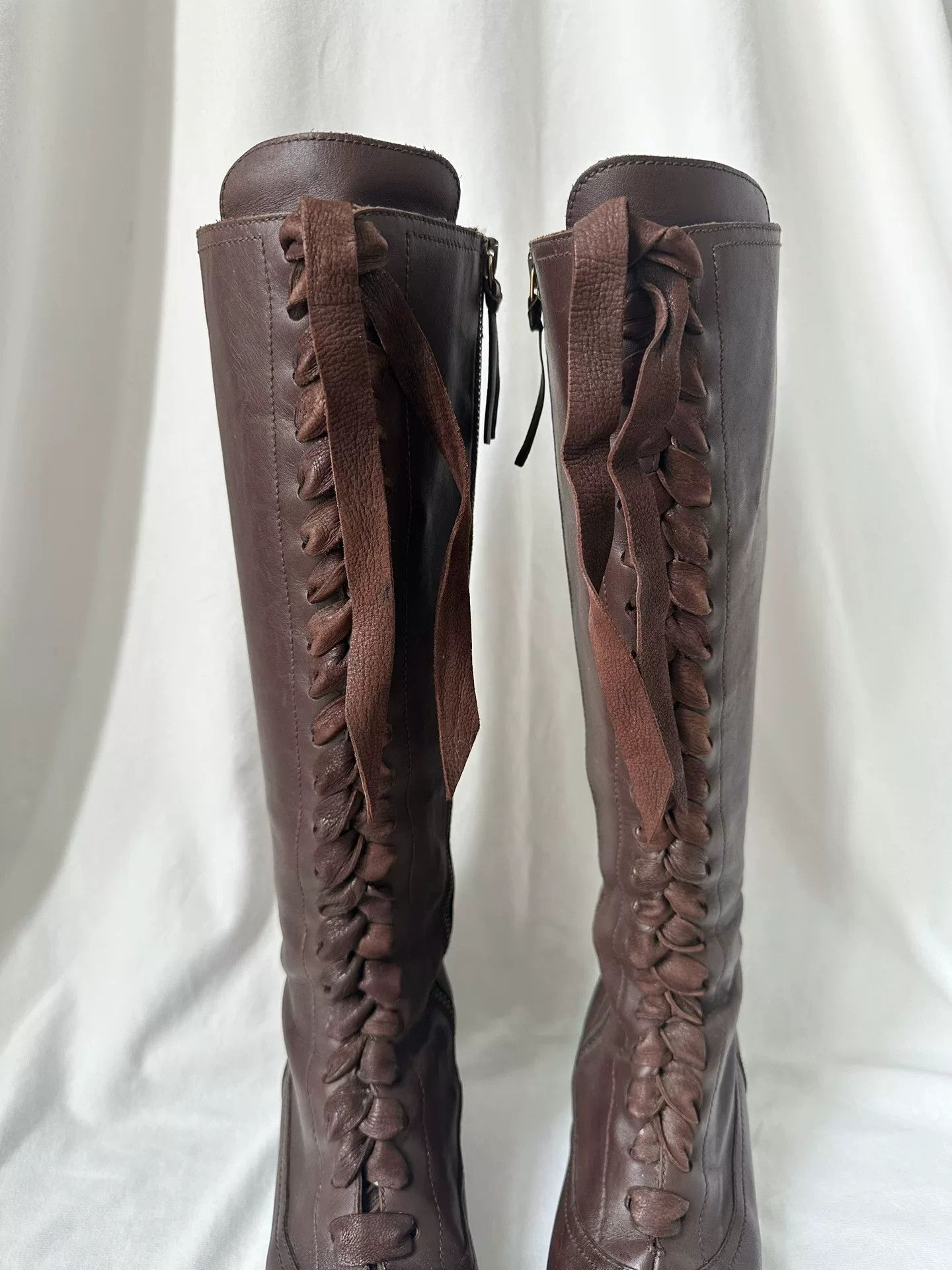 Miu Miu Miu Miu Vintage Lace-Up Boots Size US 4 / IT 34 - 2 Thumbnail