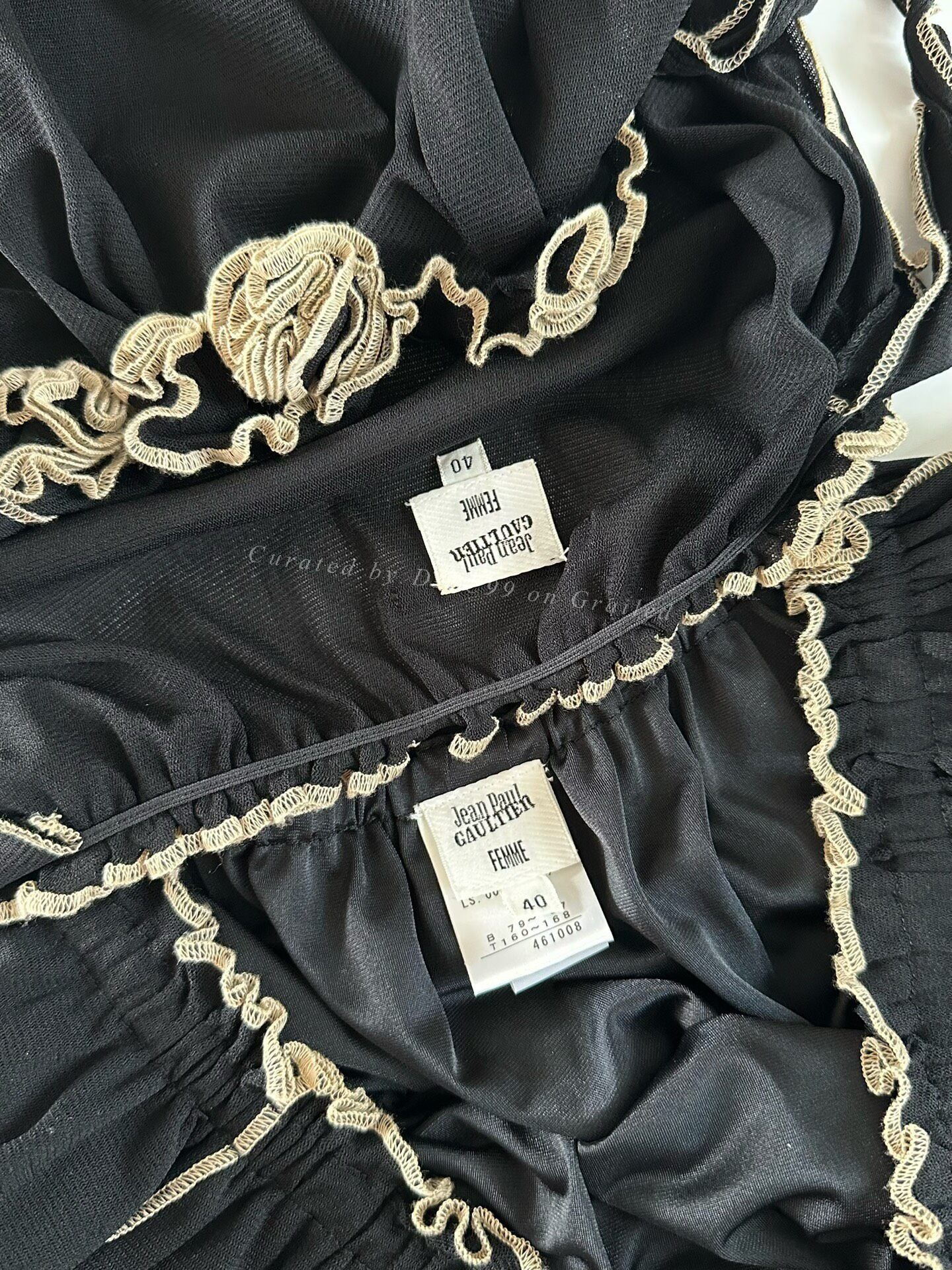 Jean Paul Gaultier Jean Paul Gaultier Vintage Floral Mesh Set Size 40" / US 18 - 8 Thumbnail