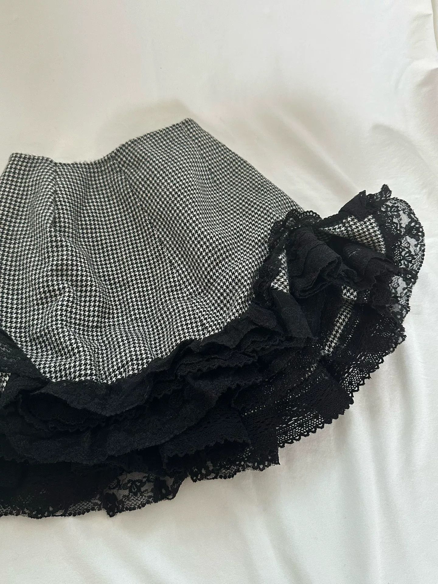 Junya Watanabe Junya Watanabe 2005 Lace Hem Skirt Size 33" - 3 Thumbnail