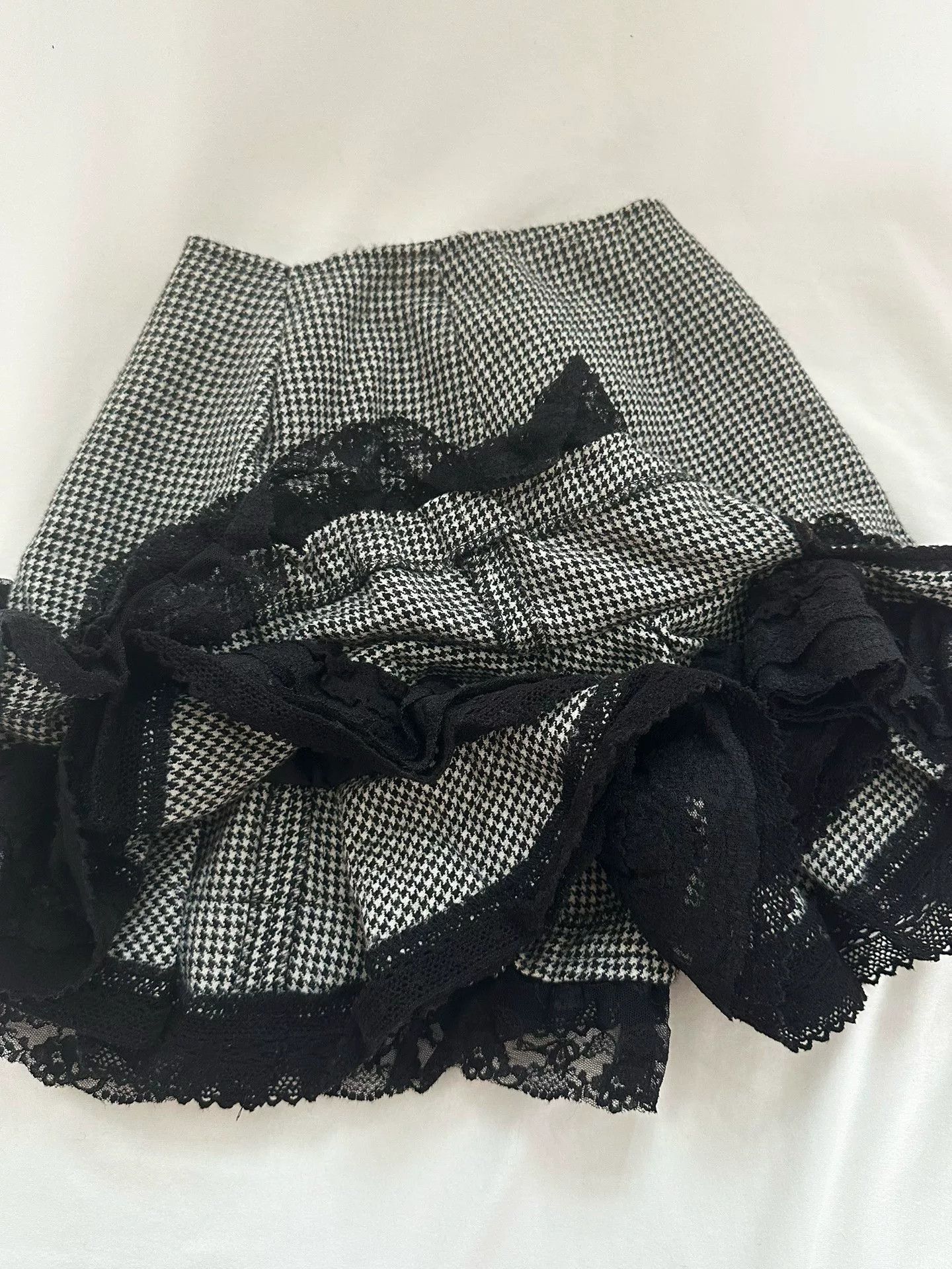 Junya Watanabe Junya Watanabe 2005 Lace Hem Skirt Size 33" - 7 Thumbnail