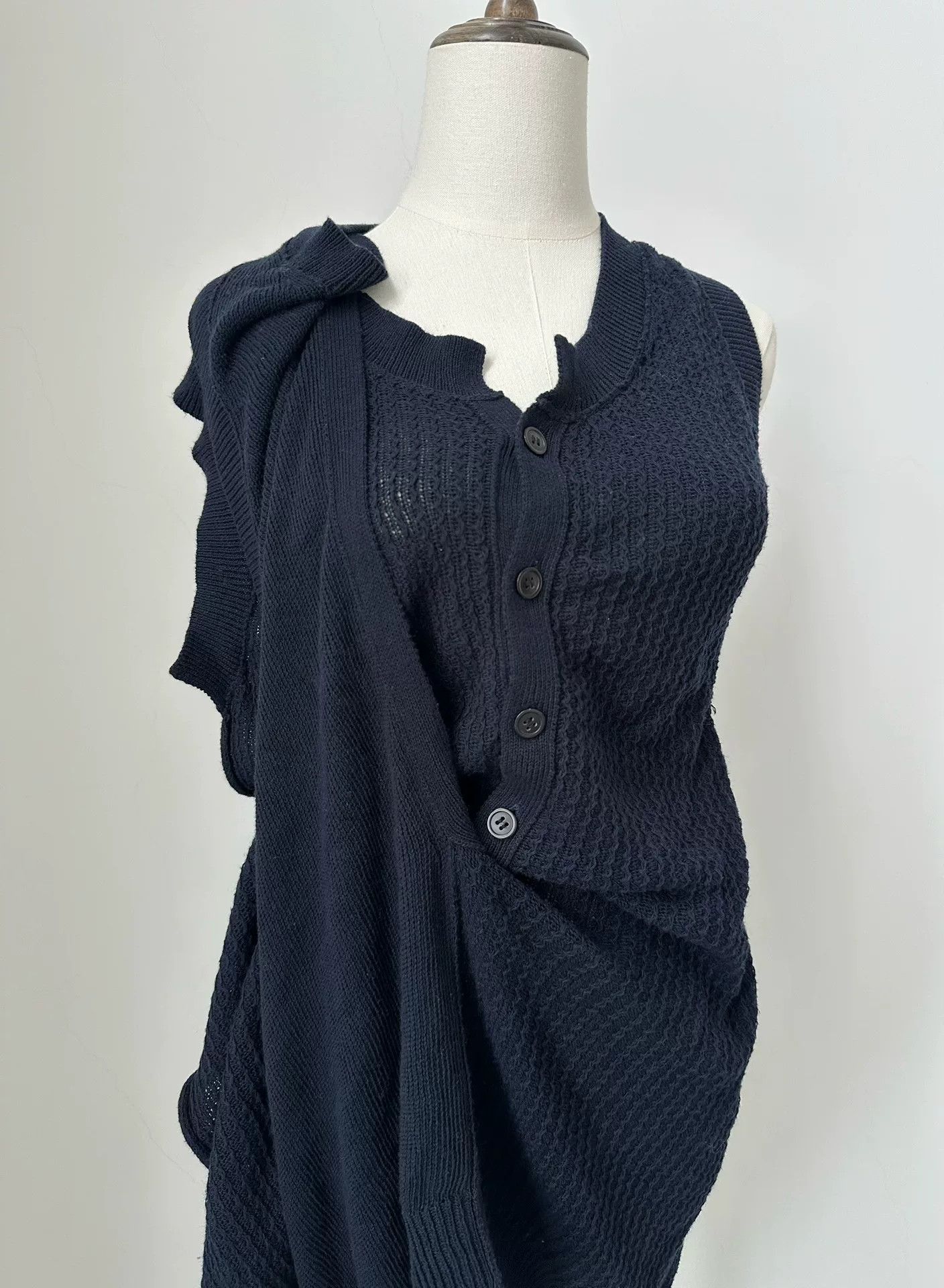 Yohji Yamamoto Yohji Yamamoto Y's Deconstructed Vest Size L / US 10 / IT 46 - 2 Thumbnail