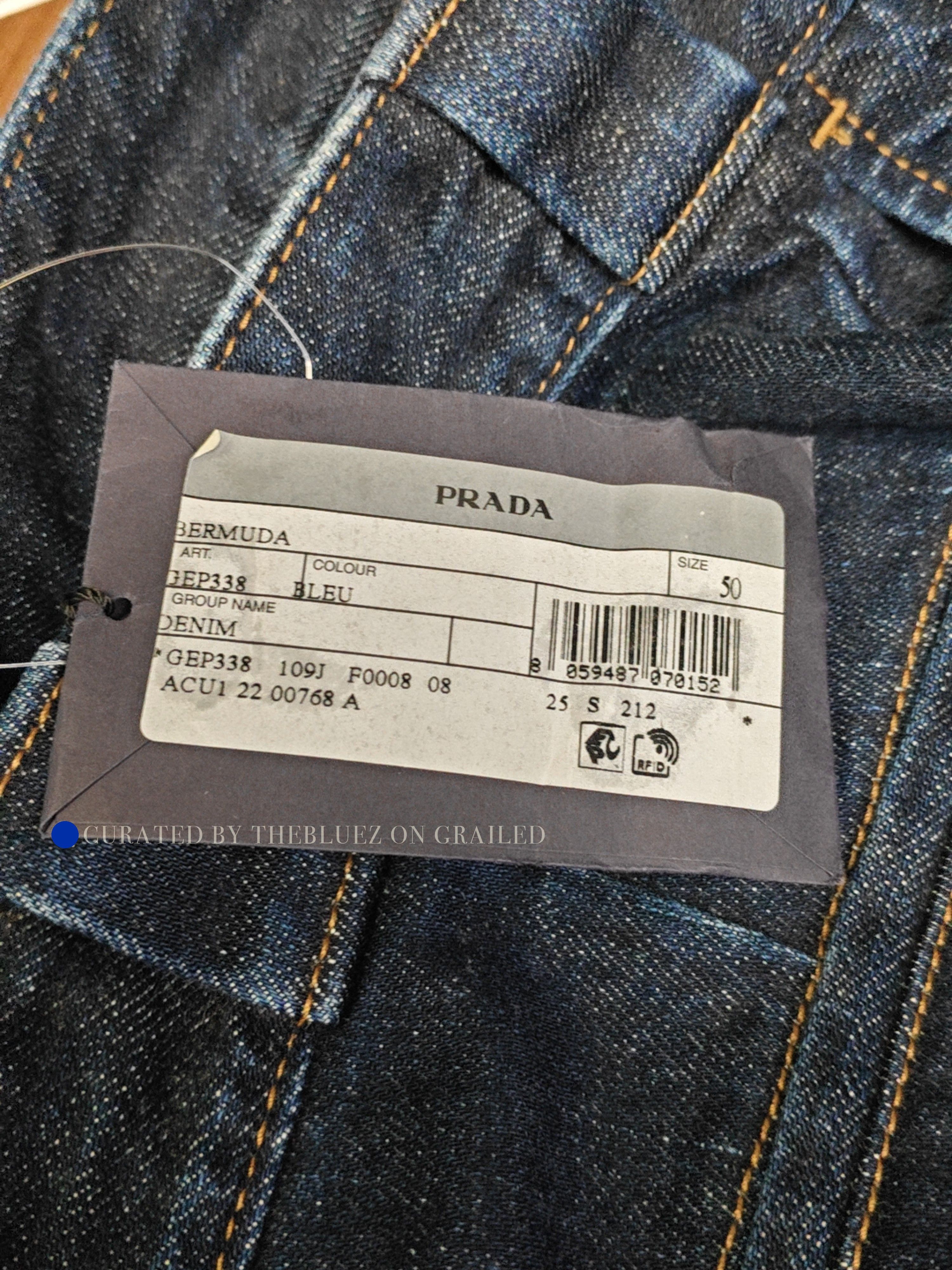 Prada Stylish Denim Shorts with Logo Detail Size US 34 / EU 50 - 5 Thumbnail