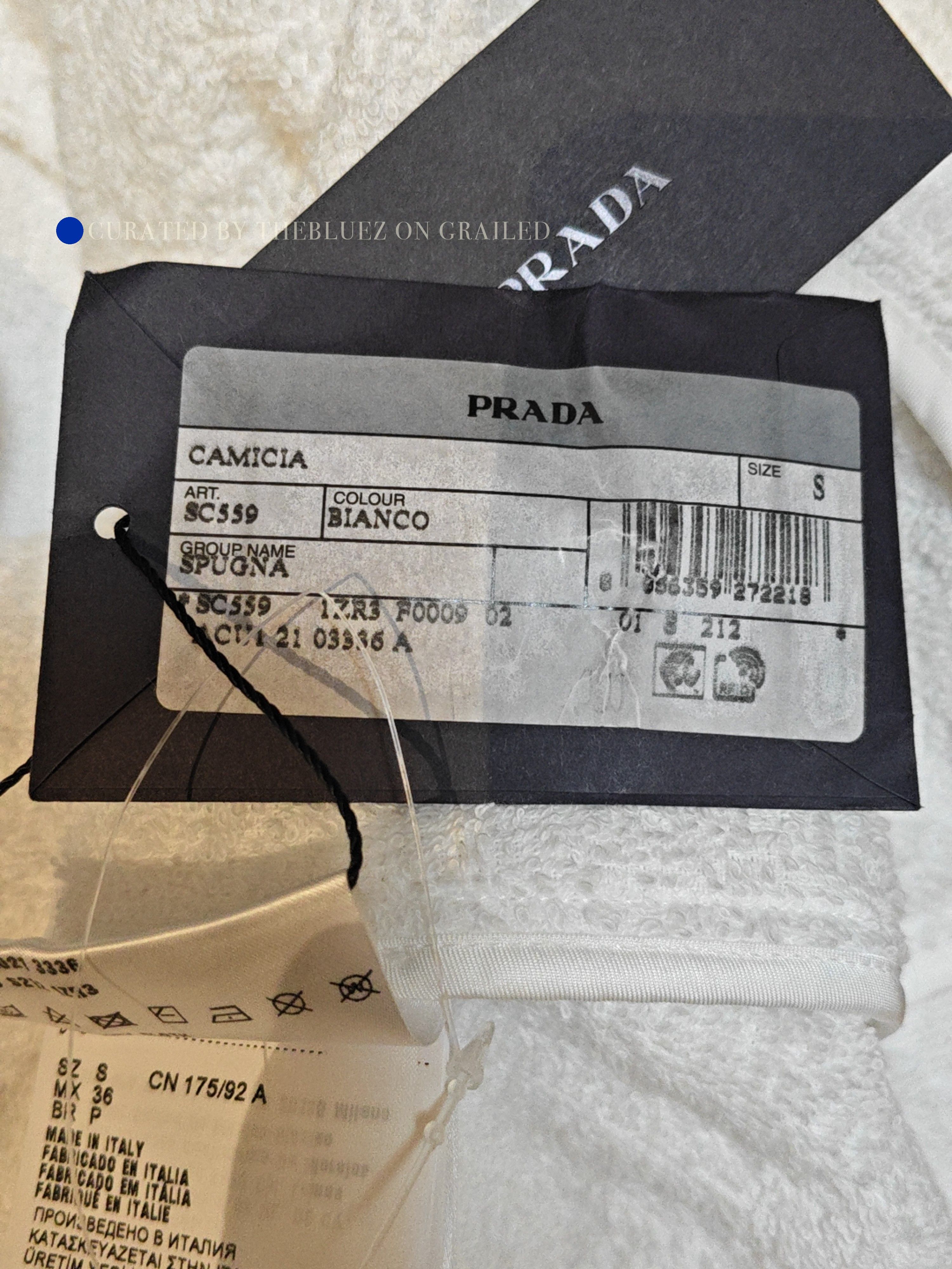 Prada Soft Terry Cloth Button-Up Shirt in White Size US M / EU 48-50 / 2 - 5 Thumbnail