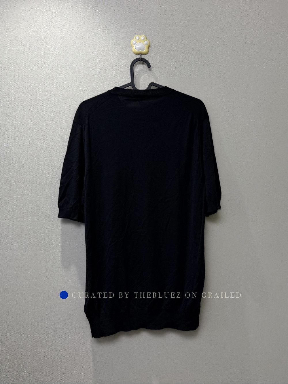 Prada Black Short Sleeve Embroidered Sweater Size US L / EU 52-54 / 3 - 2 Thumbnail