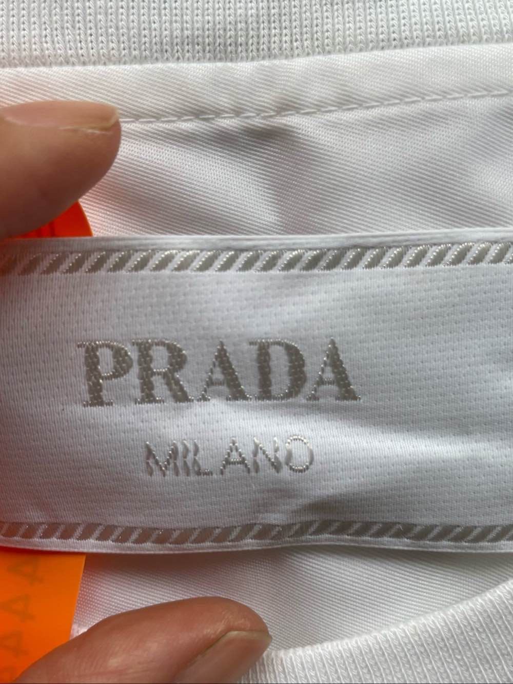 Prada Minimalist Logo T-Shirt in White Size US XL / EU 56 / 4 - 3 Thumbnail
