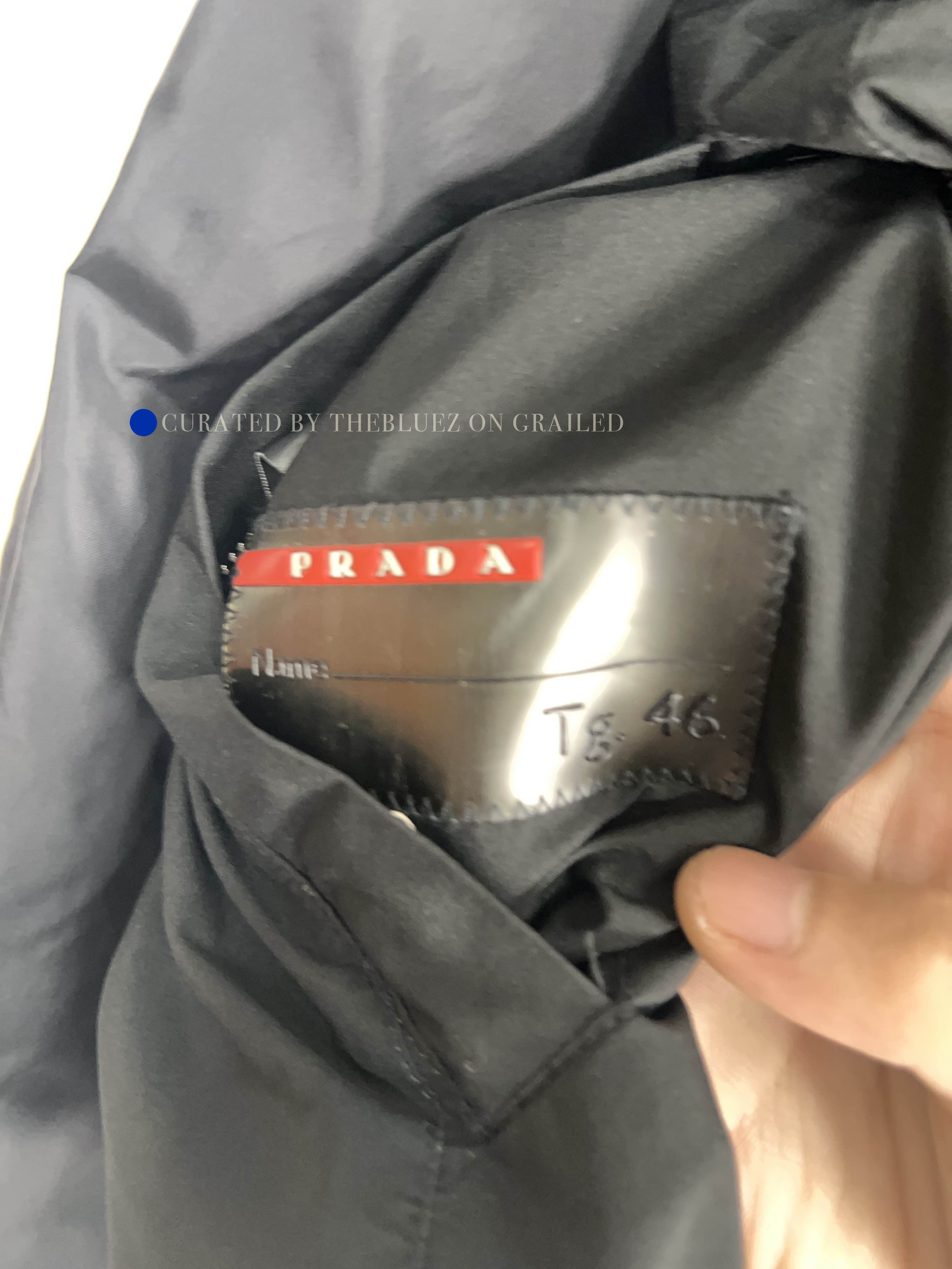 Prada Black Triangle Logo Windbreaker Size US S / EU 44-46 / 1 - 3 Thumbnail