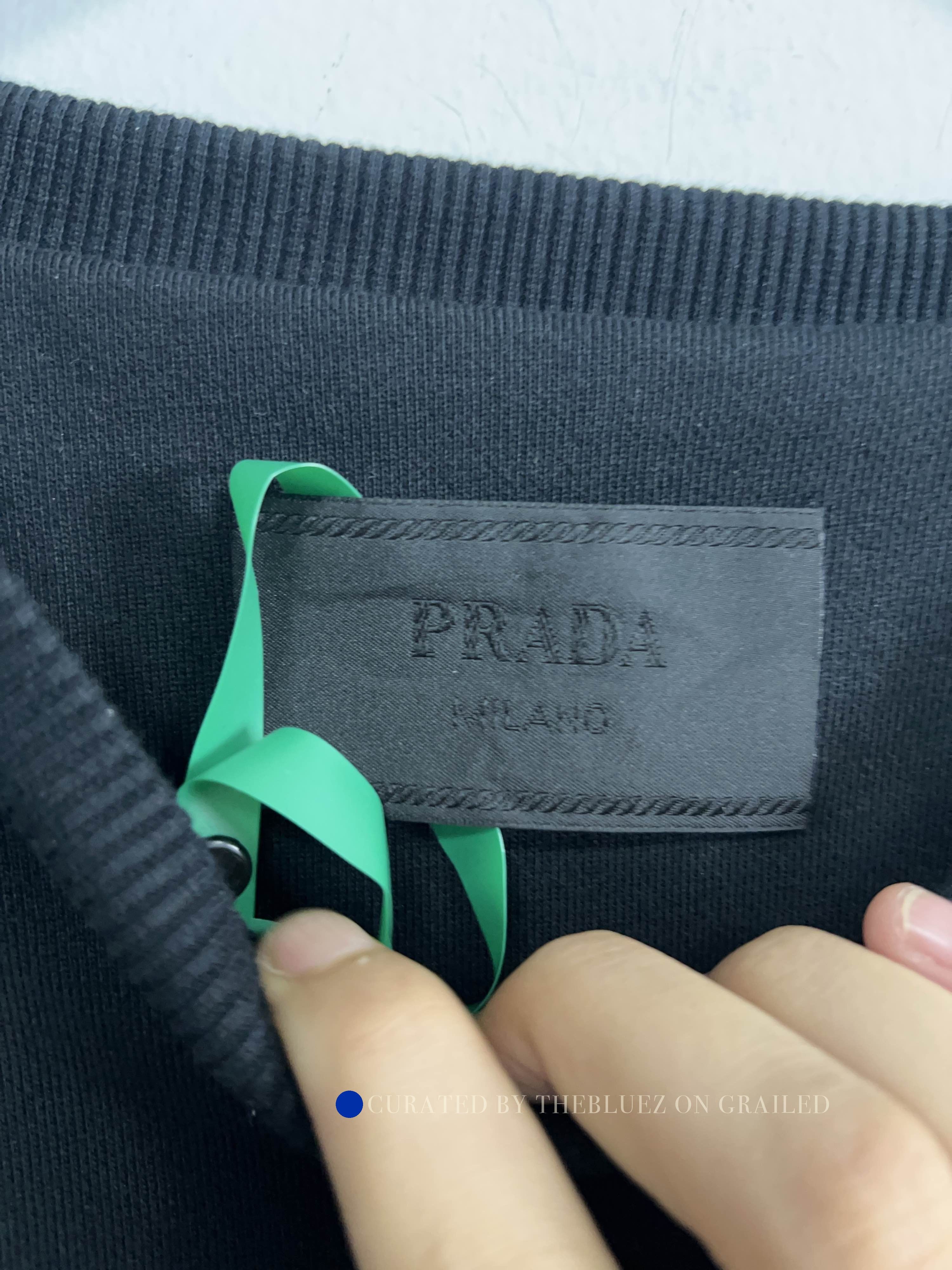 Prada Black Metal Logo Sweatshirt in XL Size US XL / EU 56 / 4 - 3 Thumbnail