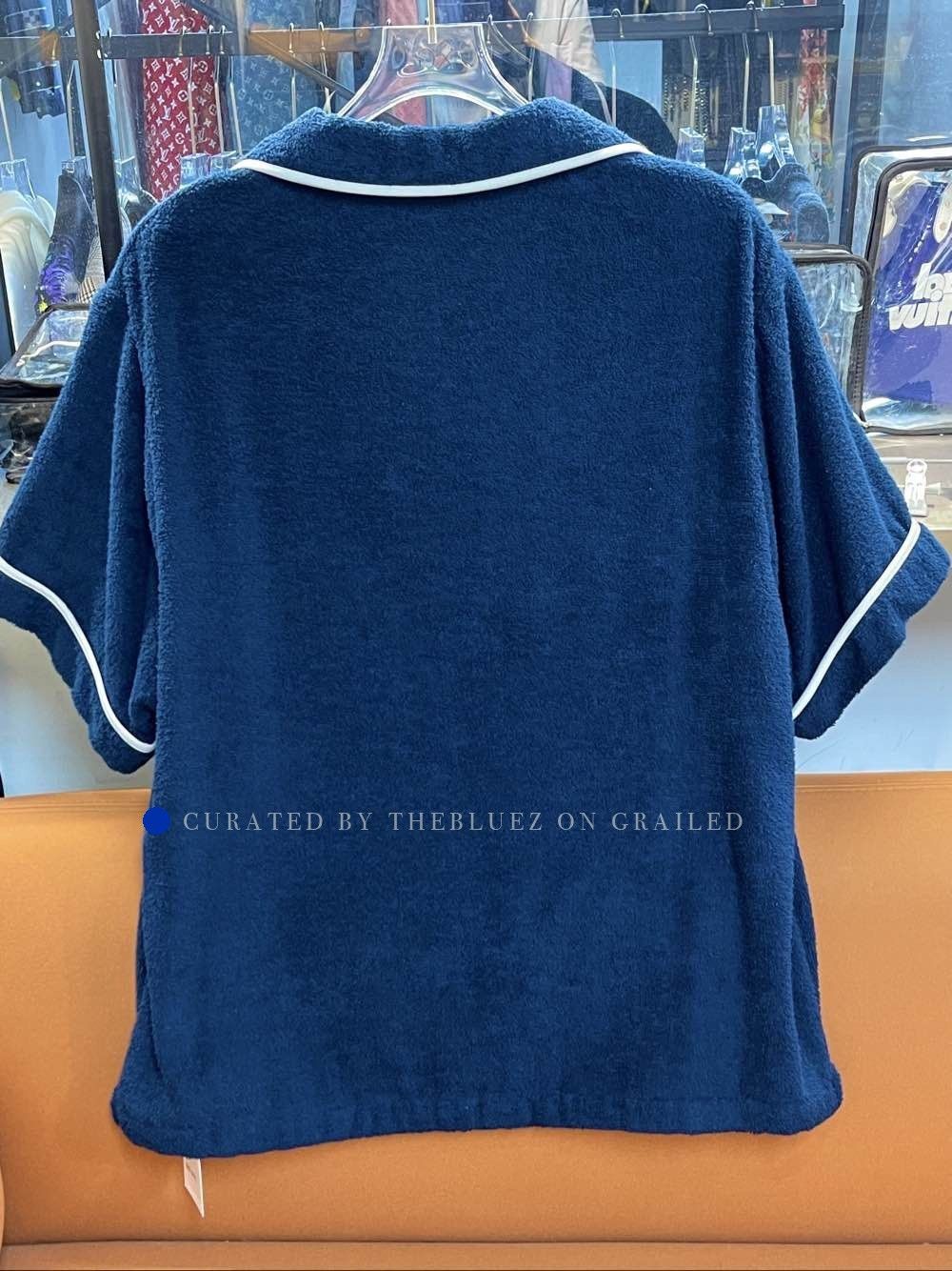 Prada Soft Blue Terry Polo Shirt Size US M / EU 48-50 / 2 - 2 Thumbnail