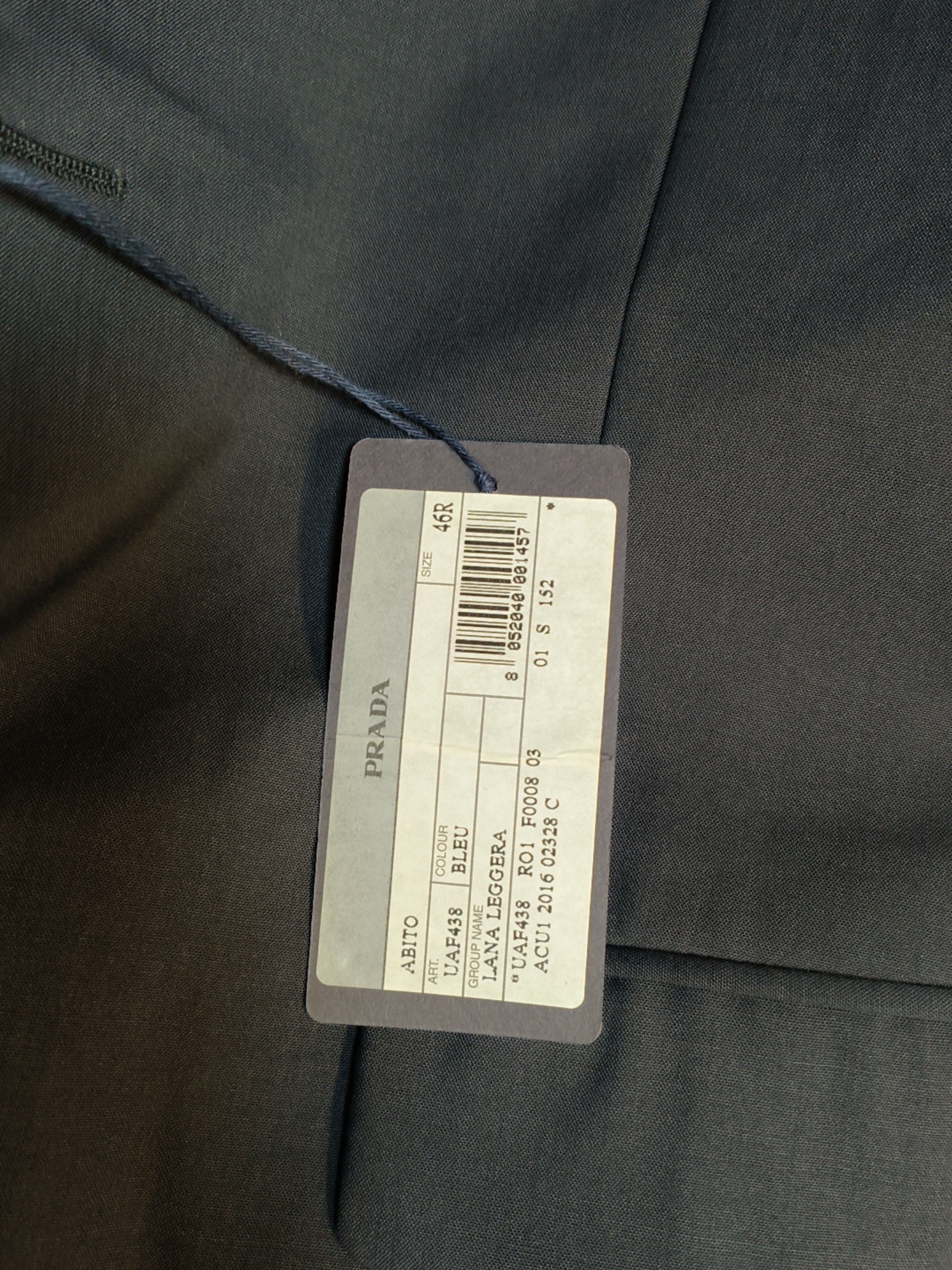 Prada Elegant Blue Wool Blazer in Size 36R Size US M / EU 48-50 / 2 - 5 Thumbnail