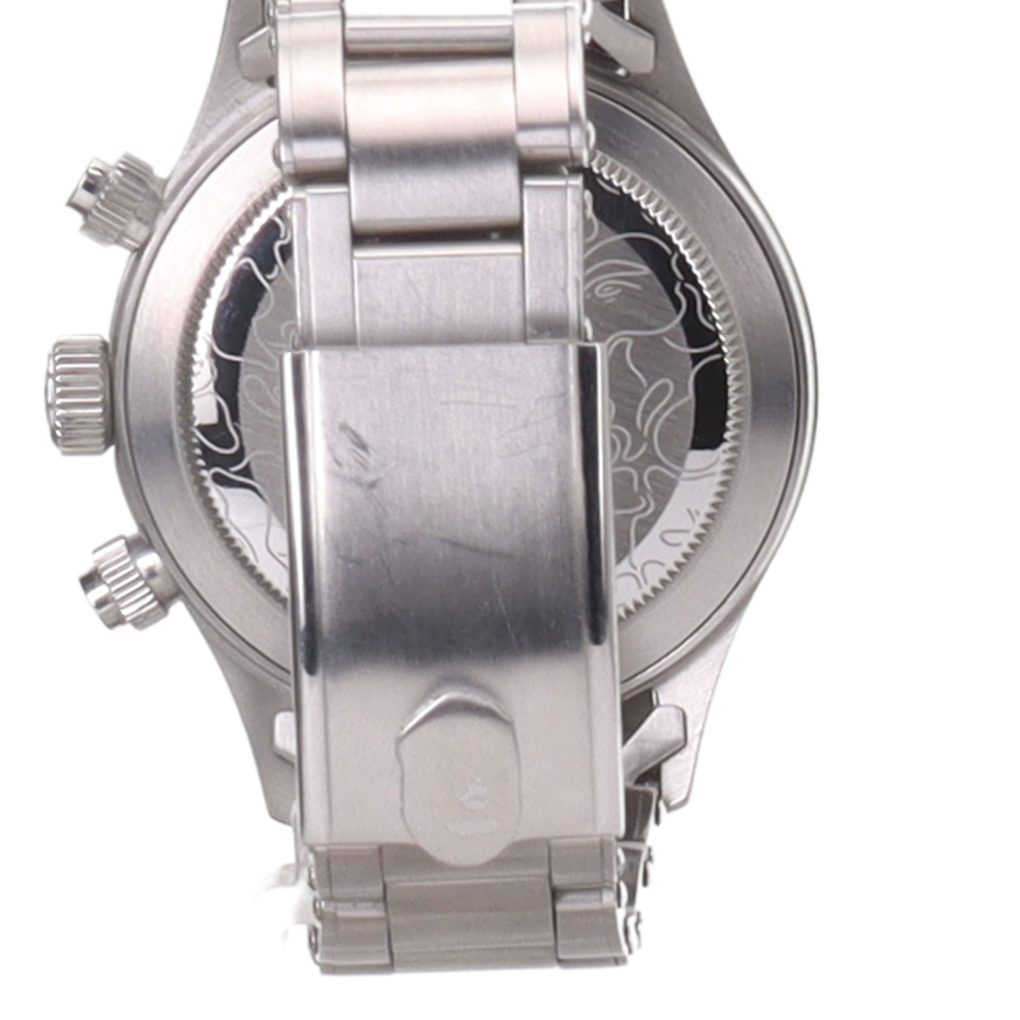 Bape Silver BAPEX Type 4 Arabic Dial Watch Size ONE SIZE - 4 Thumbnail