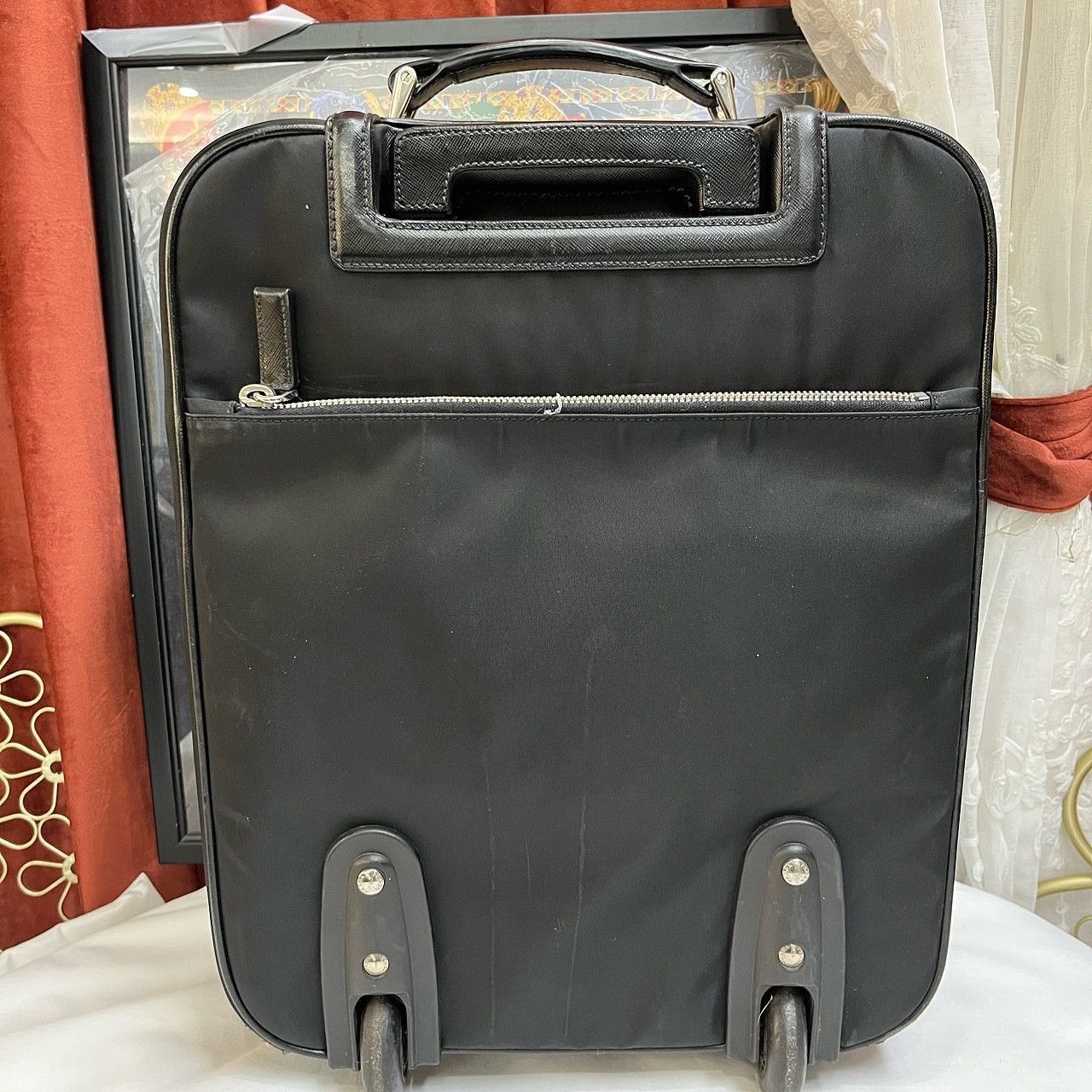 Prada Stylish Black Rolling Suitcase Size ONE SIZE - 3 Thumbnail
