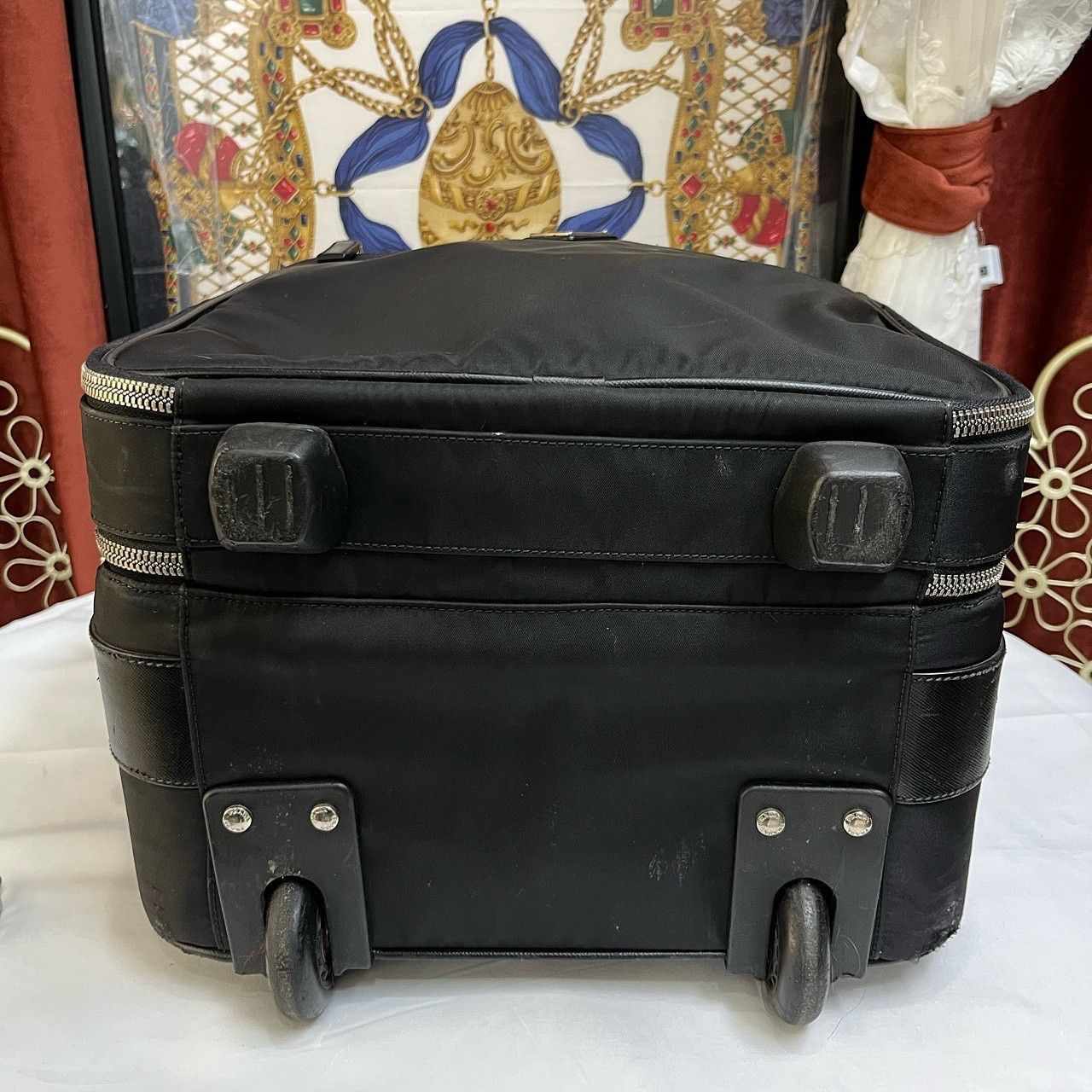 Prada Stylish Black Rolling Suitcase Size ONE SIZE - 4 Thumbnail