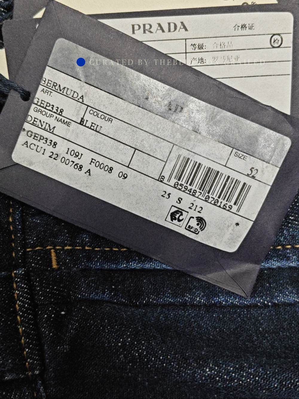 Prada Blue Denim Logo Patch Shorts Size US 36 / EU 52 - 5 Thumbnail
