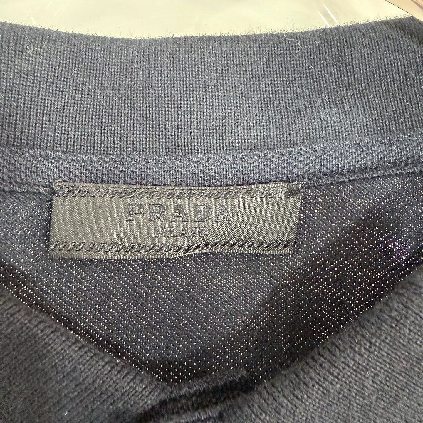 Prada Classic Black Striped Trim Polo Shirt Size US XXL / EU 58 / 5 - 3 Thumbnail