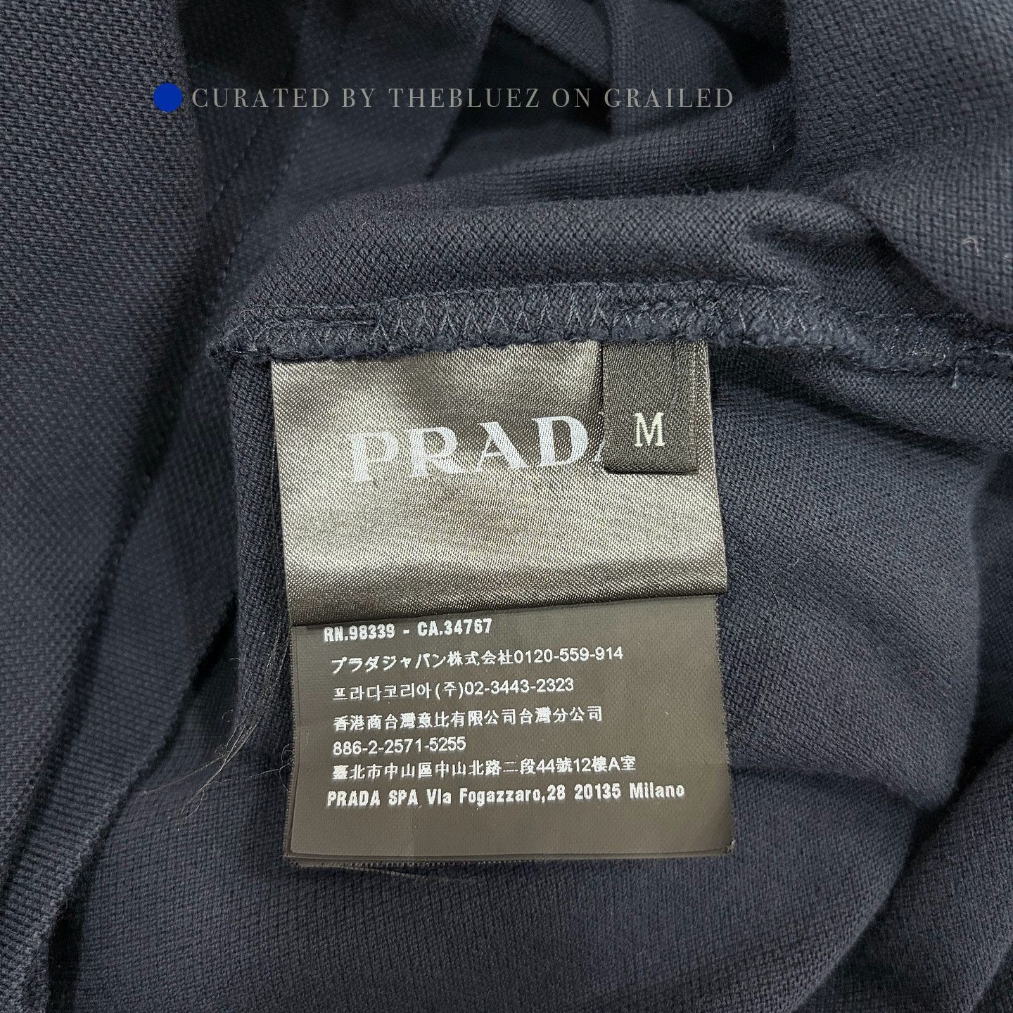 Prada Striped Collar Cotton Polo Shirt Size US M / EU 48-50 / 2 - 4 Thumbnail