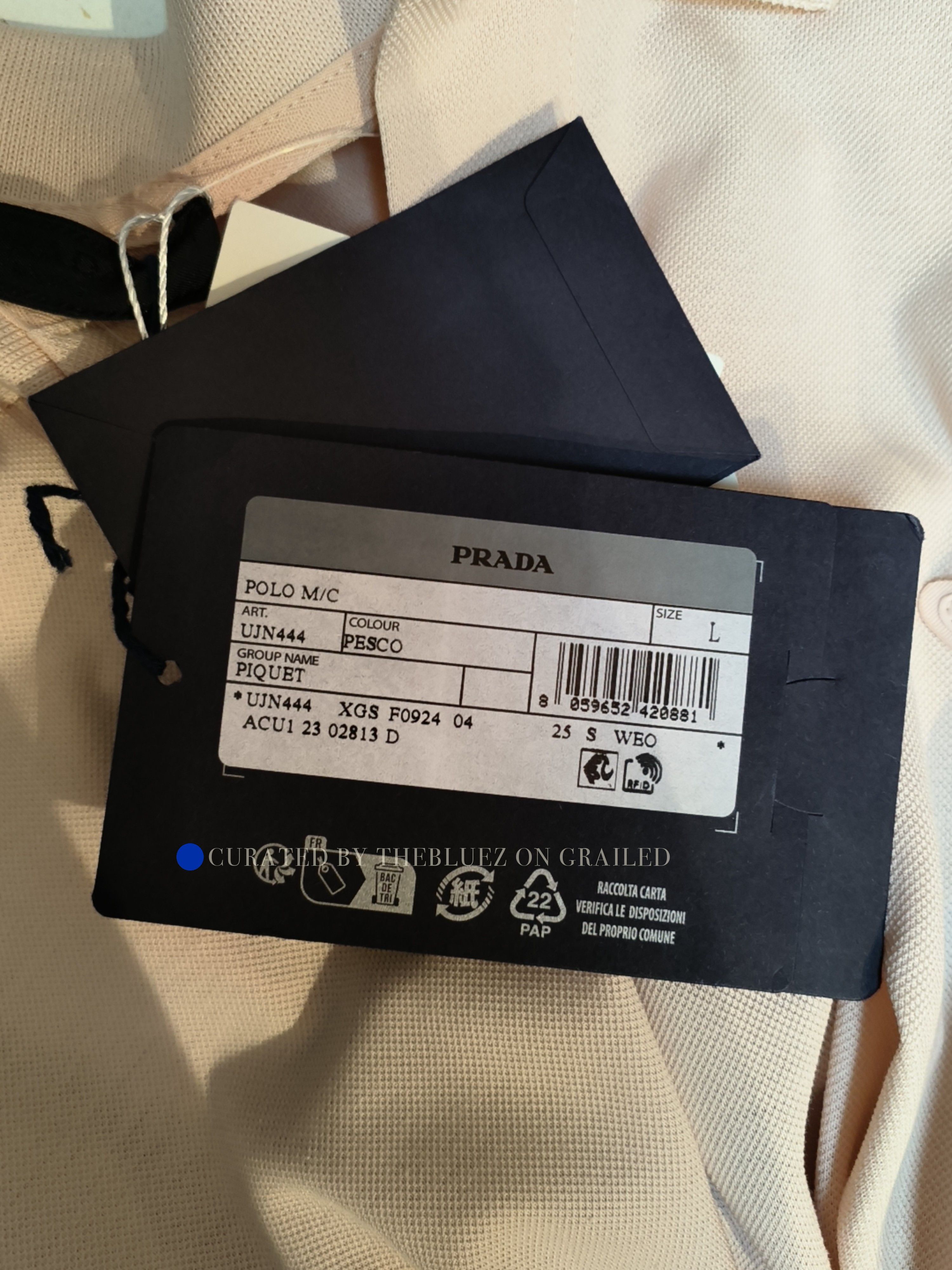 Prada Pink Pique Polo Shirt in Size L Size US L / EU 52-54 / 3 - 5 Thumbnail