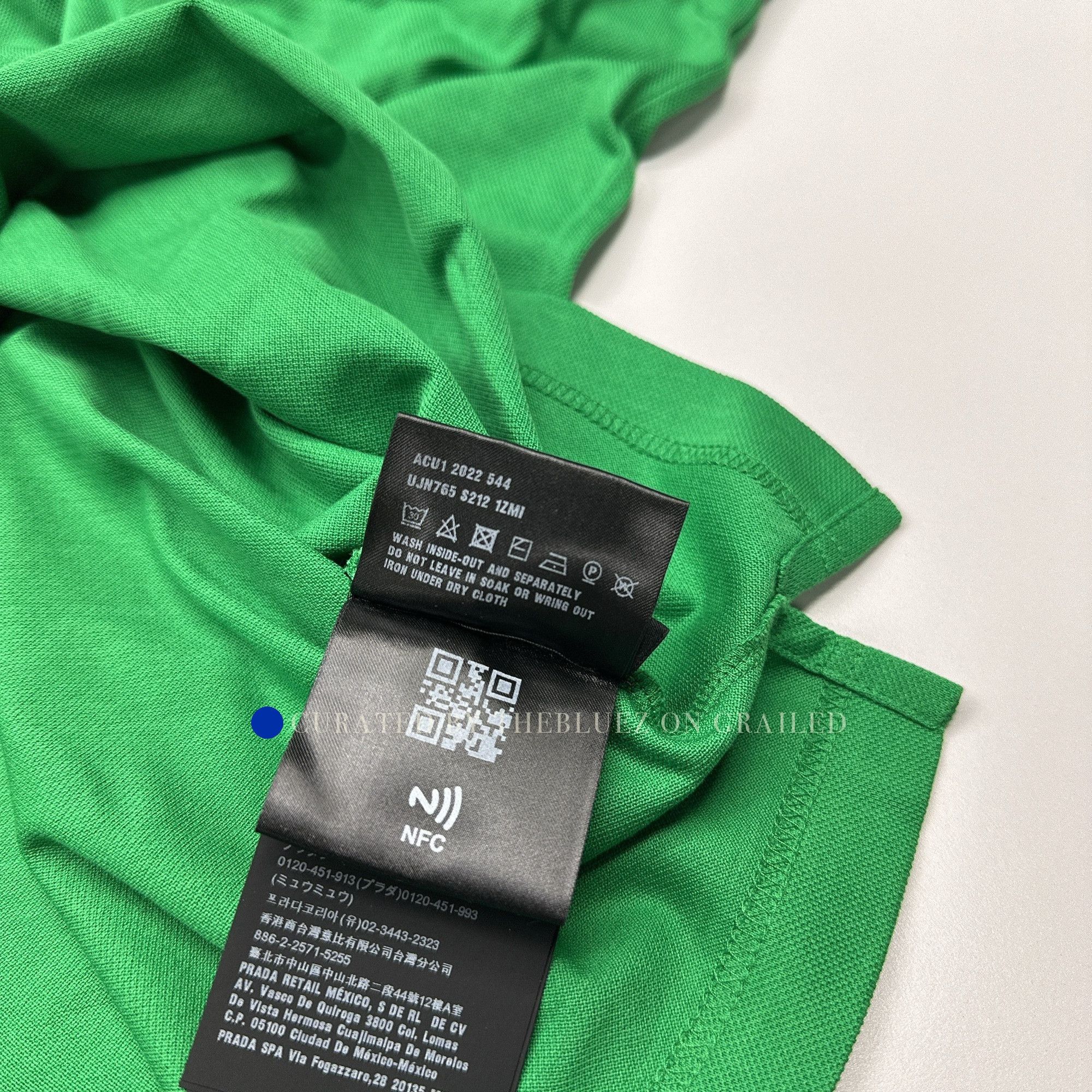 Prada Embroidered Logo Polo Shirt in Green Size US L / EU 52-54 / 3 - 6 Thumbnail