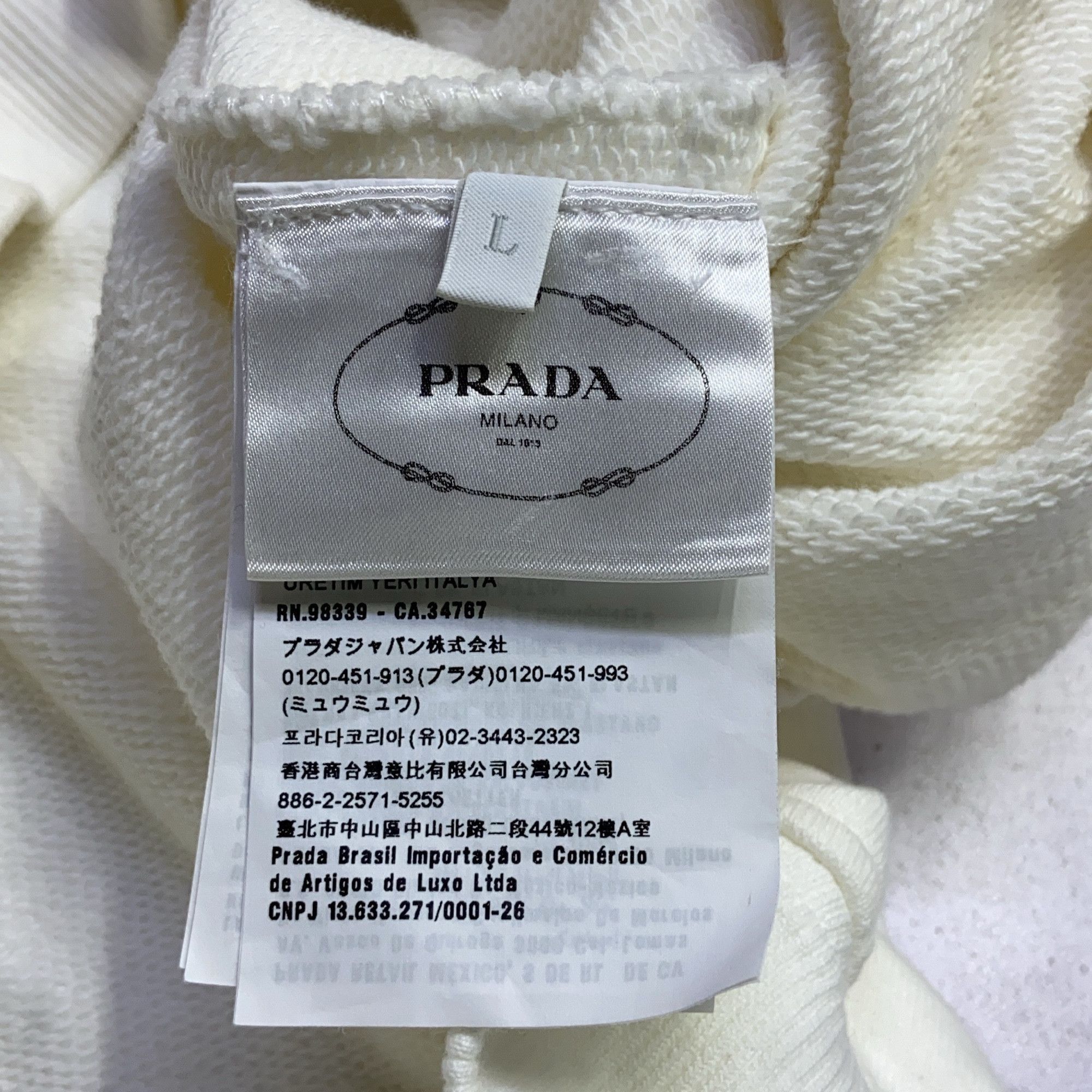 Prada Classic Logo Crewneck Sweatshirt Size US L / EU 52-54 / 3 - 5 Thumbnail