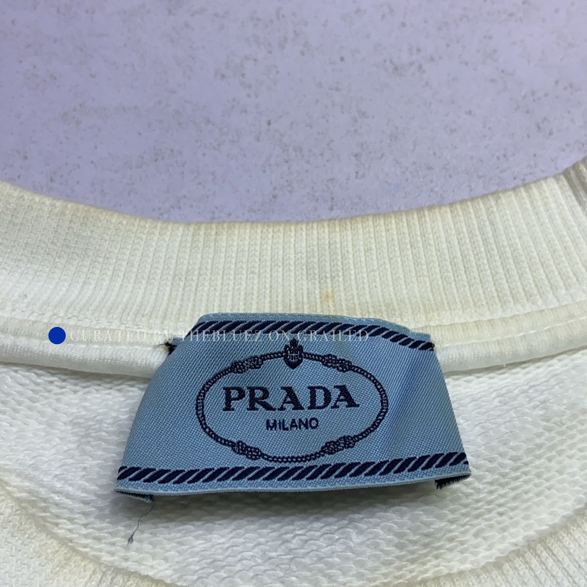 Prada Classic Logo Crewneck Sweatshirt Size US L / EU 52-54 / 3 - 3 Thumbnail
