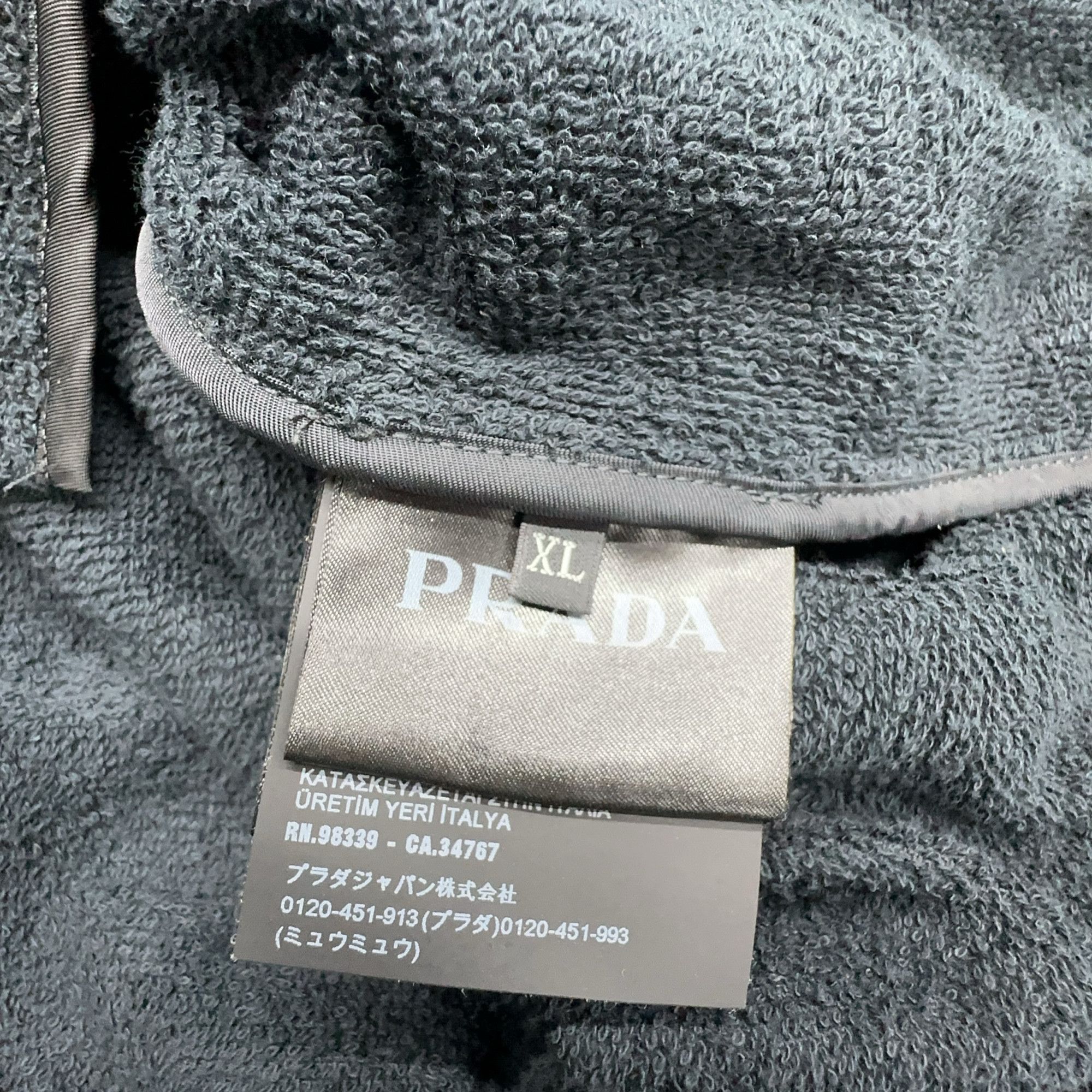 Prada Terry Cloth Button Up Shirt in Black Size US XL / EU 56 / 4 - 3 Thumbnail