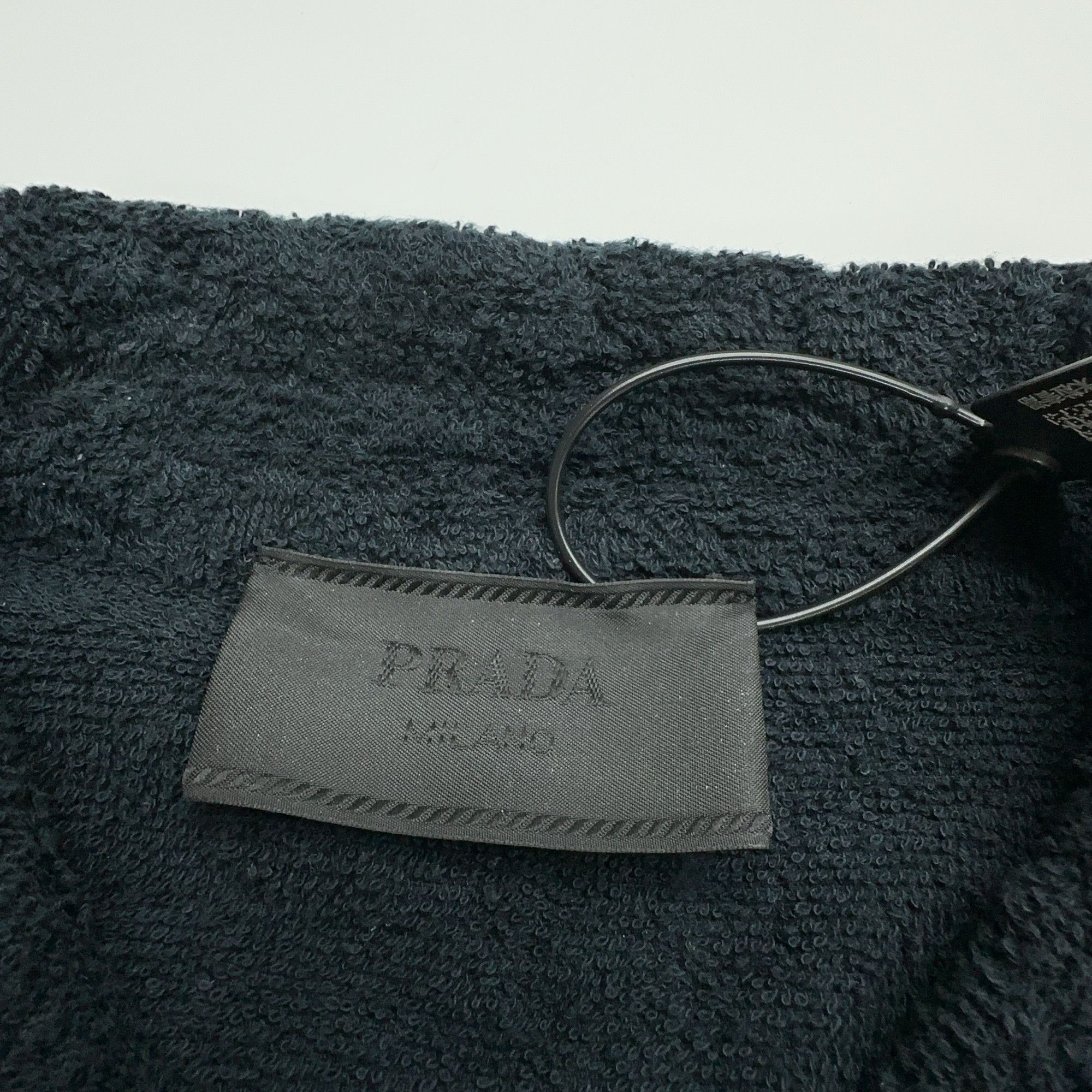 Prada Terry Cloth Button Up Shirt in Black Size US XL / EU 56 / 4 - 5 Thumbnail