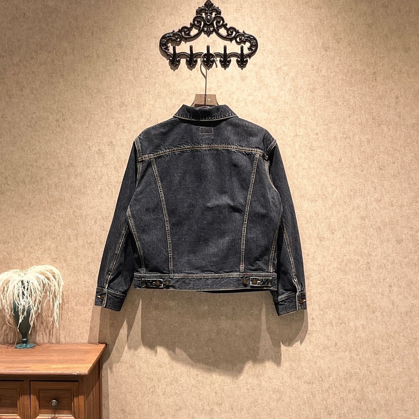 Saint Laurent Paris Black Denim Jacket Size L Size US L / EU 52-54 / 3 - 2 Thumbnail